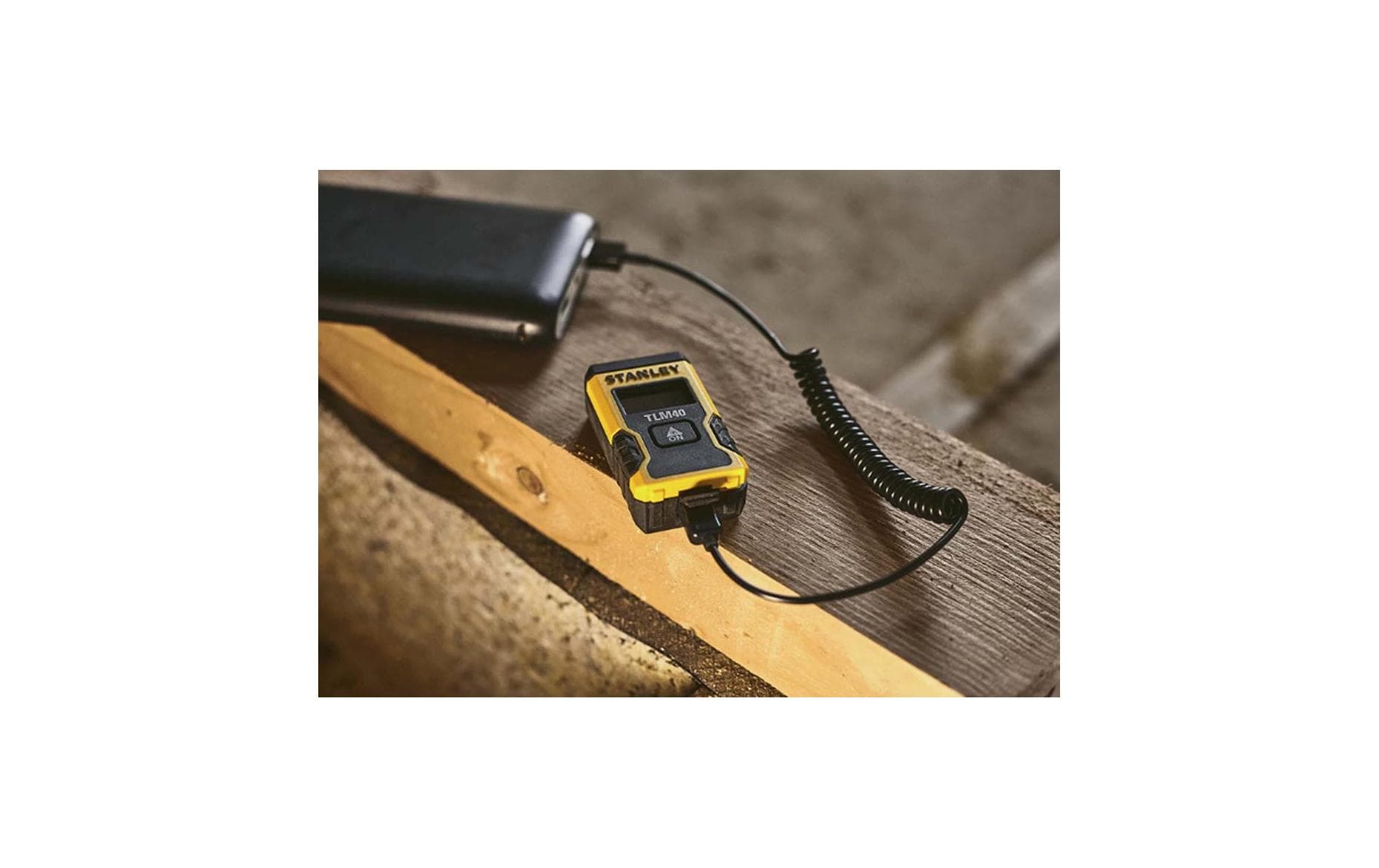 Stanley Laserentfernungsmesser TLM40, Kunststoff, Gelb/Schwarz, inkl. USB-Kabel