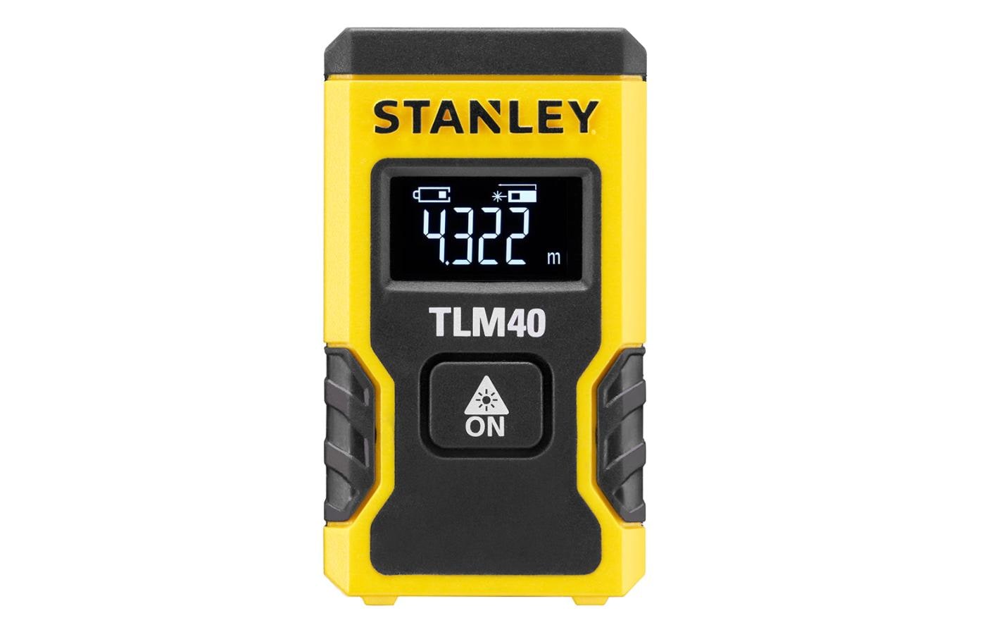 Stanley Laserentfernungsmesser TLM40, Kunststoff, Gelb/Schwarz, inkl. USB-Kabel