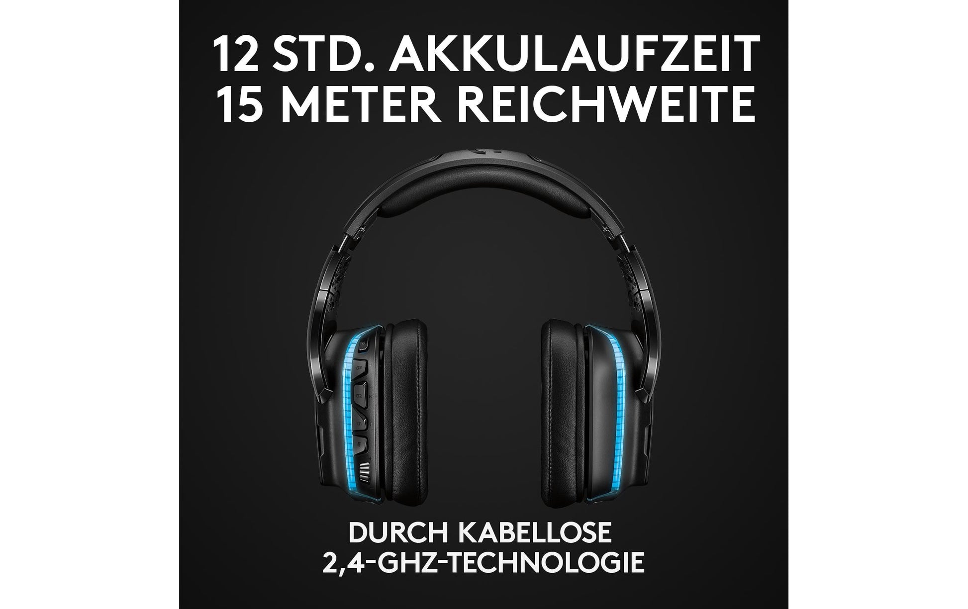 Logitech G G935 Gaming-Headset – Over-Ear, Kabellos + 3,5 mm Klinke, ANC, mit USB-A-Dongle