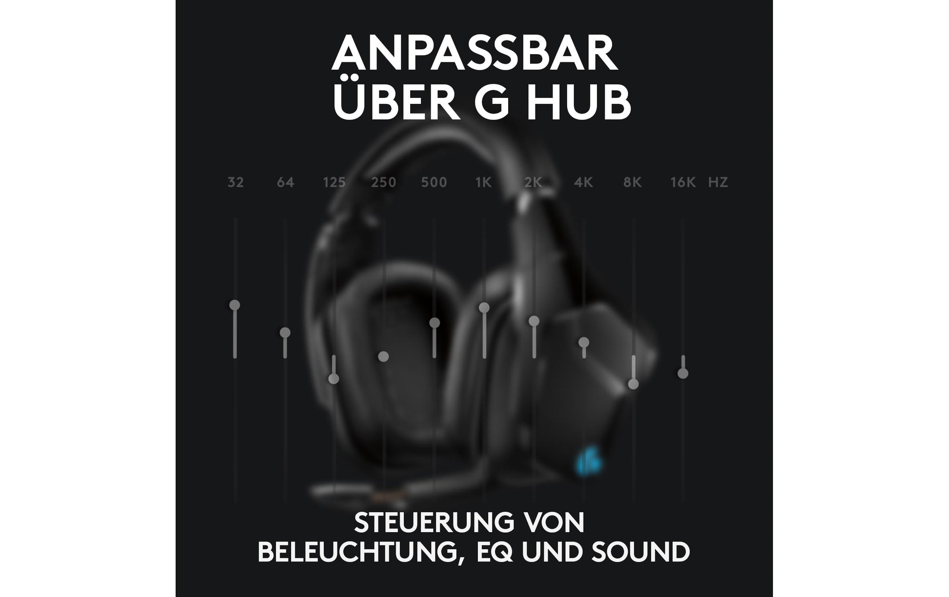 Logitech G G935 Gaming-Headset – Over-Ear, Kabellos + 3,5 mm Klinke, ANC, mit USB-A-Dongle