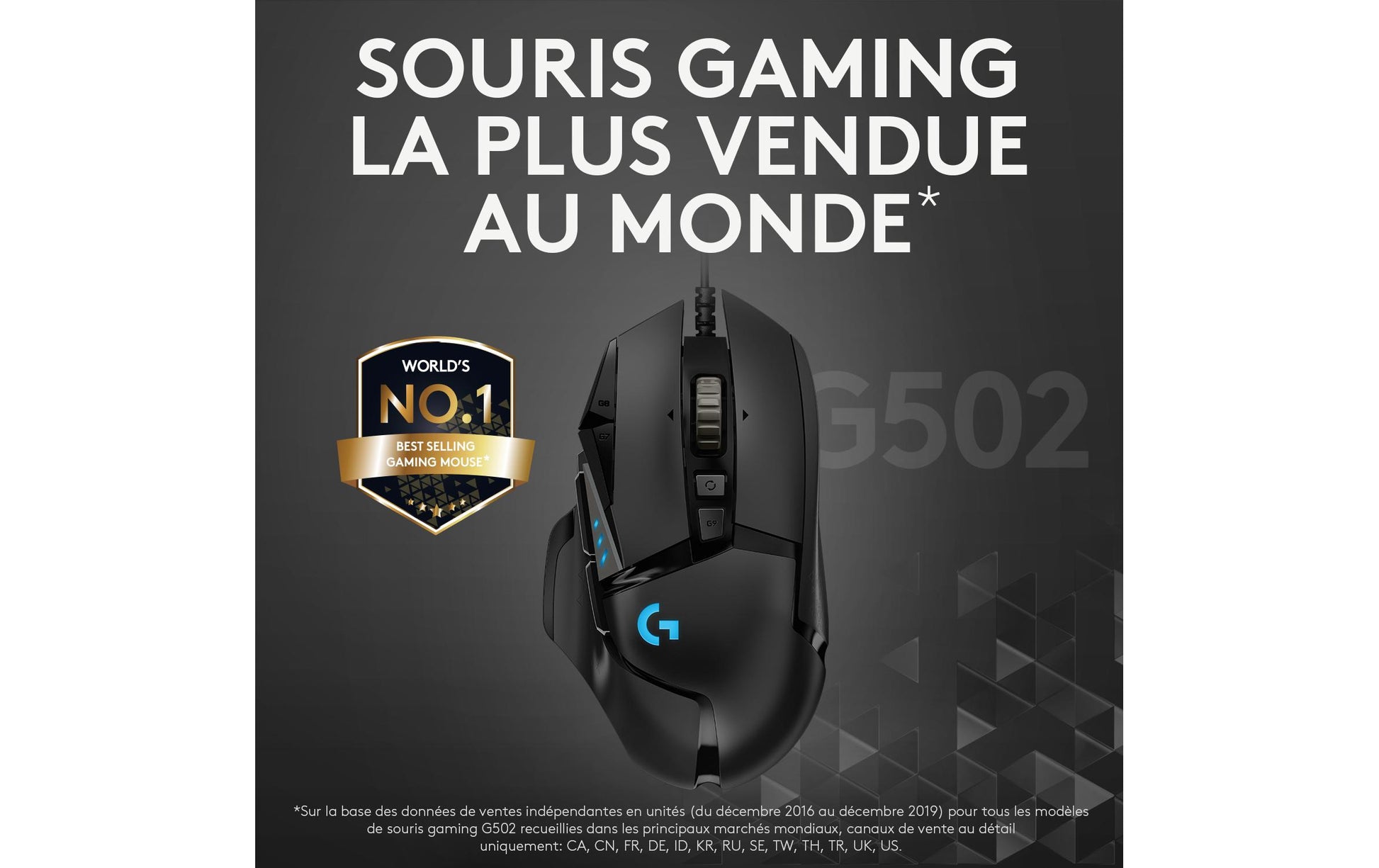 Logitech G G502 HERO – Gaming-Maus – Kabelgebunden (USB‑A), 25600 DPI, RGB-Beleuchtung, rechts, Schwarz