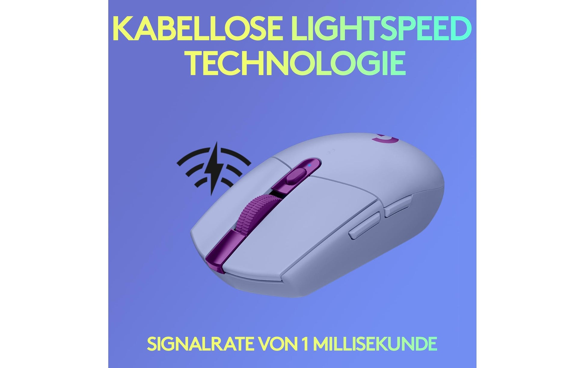Logitech G G305 LIGHTSPEED – Gaming-Maus – Kabellos (Bluetooth/2,4 GHz), 12000 DPI, Rechts, Lila