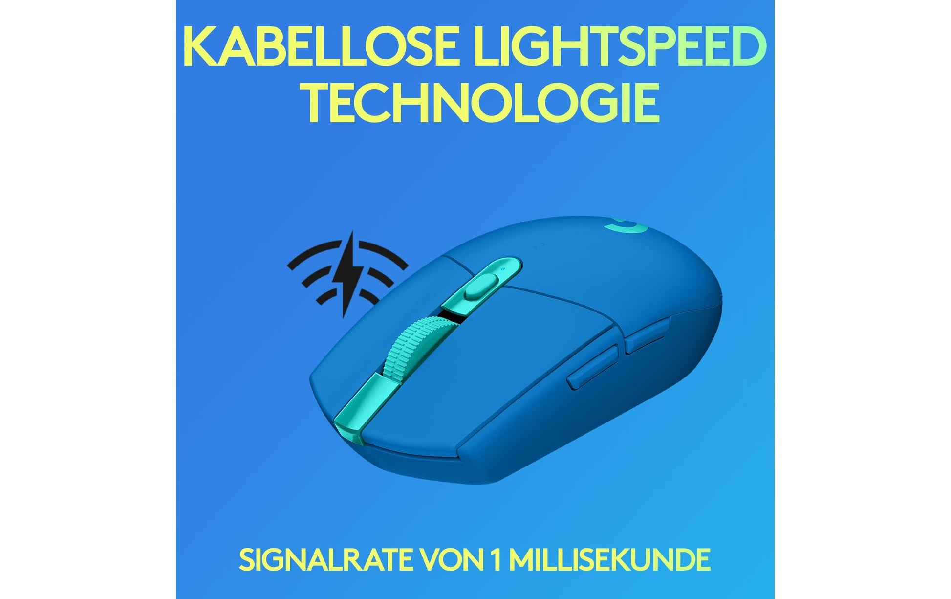 Logitech G G305 – Gaming-Maus – Kabellos (Bluetooth/2,4 GHz), 12000 DPI, Rechts, Blau