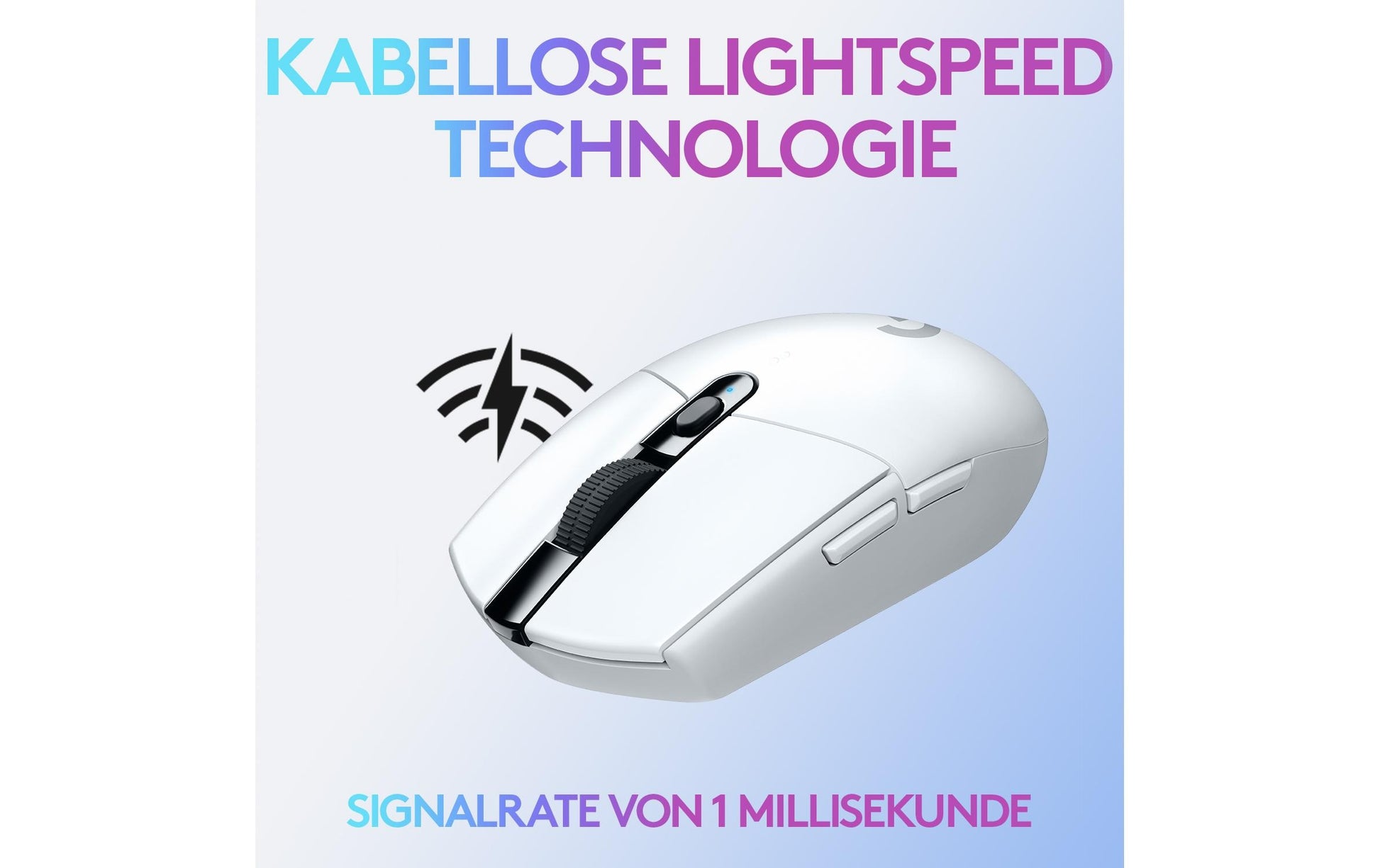 Logitech G G305 – Gaming-Maus – Kabellos (Bluetooth/2,4 GHz), 12000 DPI, Rechts, Weiss