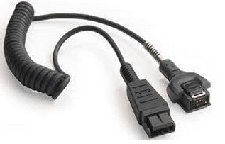 Zebra Headset-Adapterkabel – für WT4090 und Headsets von VXI und Voxwar, Schwarz