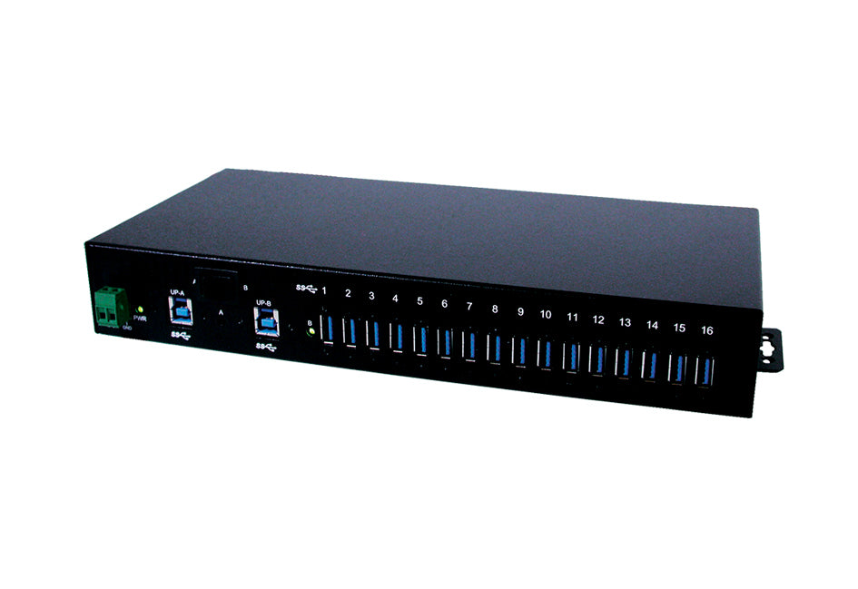 EXSYS EX-1116HMVS USB-Hub – USB-B, 16× USB-A, für Windows/Mac/Linux