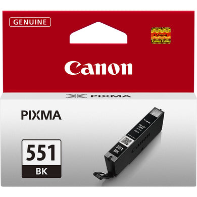 Canon CLI-551BK Schwarz Tintenpatrone (Original) – 495 Seiten – für PIXMA MG5450/MG5550/MG6350 …