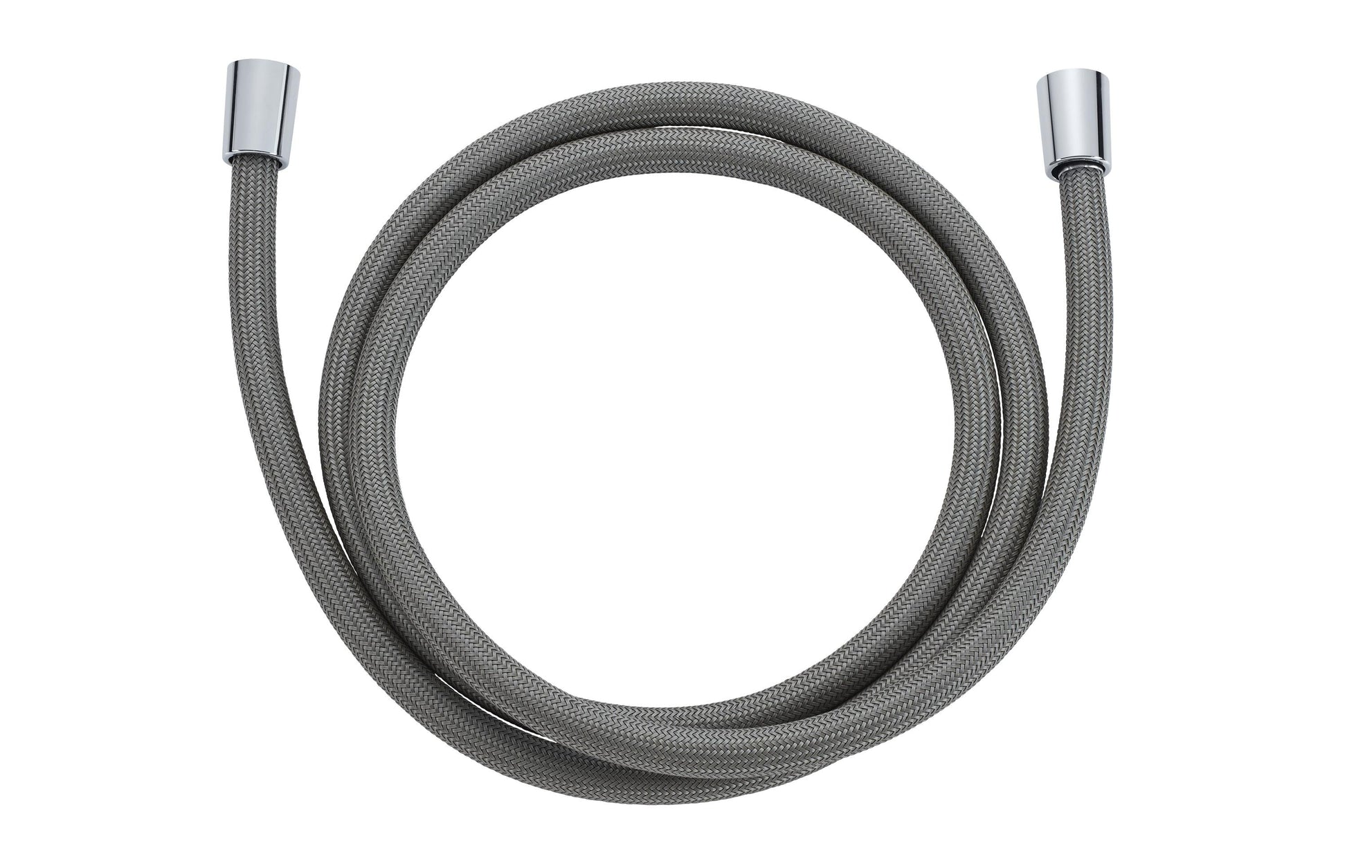 Diaqua Duschschlauch CHROMALUX Zero – 150 cm, Polyethylen (PE), Chromabschluss, für 1/2"-Anschluss, Dunkelgrau
