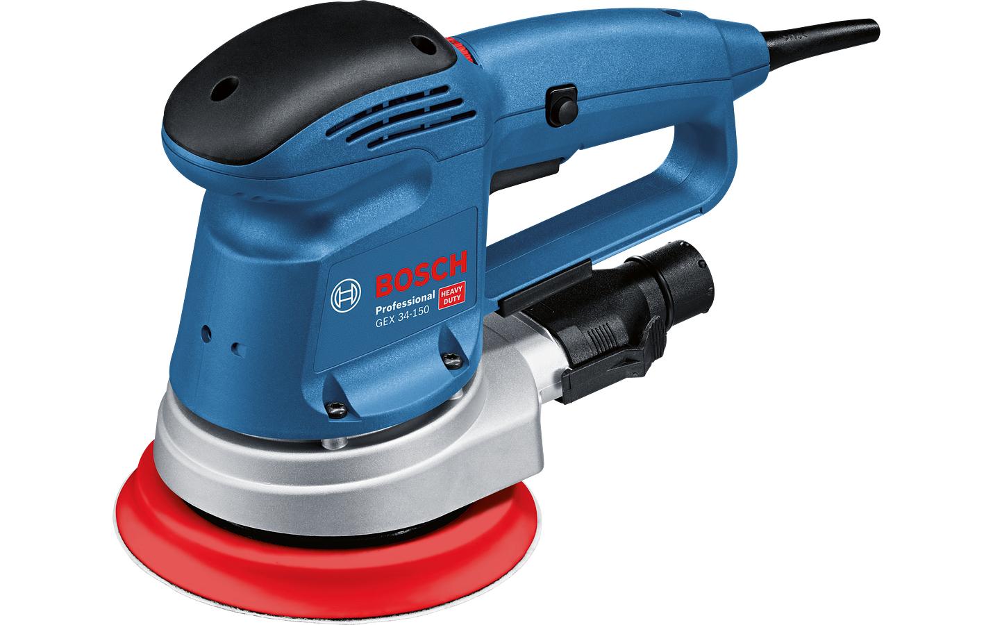 Bosch Professioneller Exzenterschleifer GEX 34-150 (C) – 340 W – Klettverschluss – Ø 150 mm