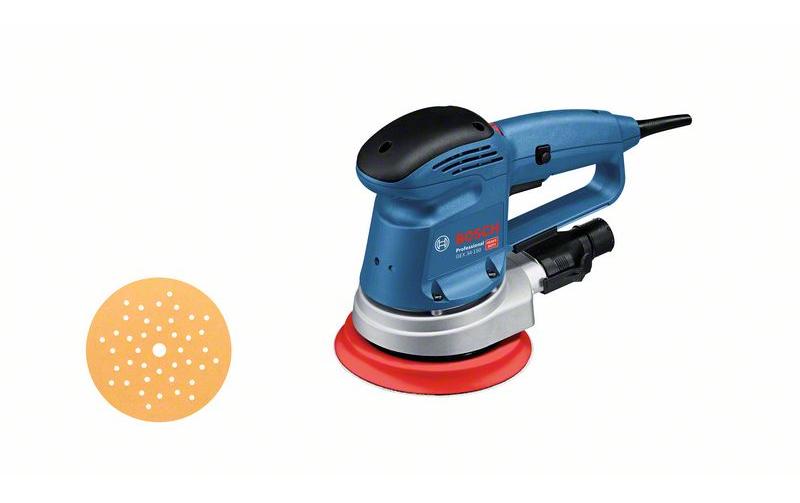 Bosch Professioneller Exzenterschleifer GEX 34-150 (C) – 340 W – Klettverschluss – Ø 150 mm