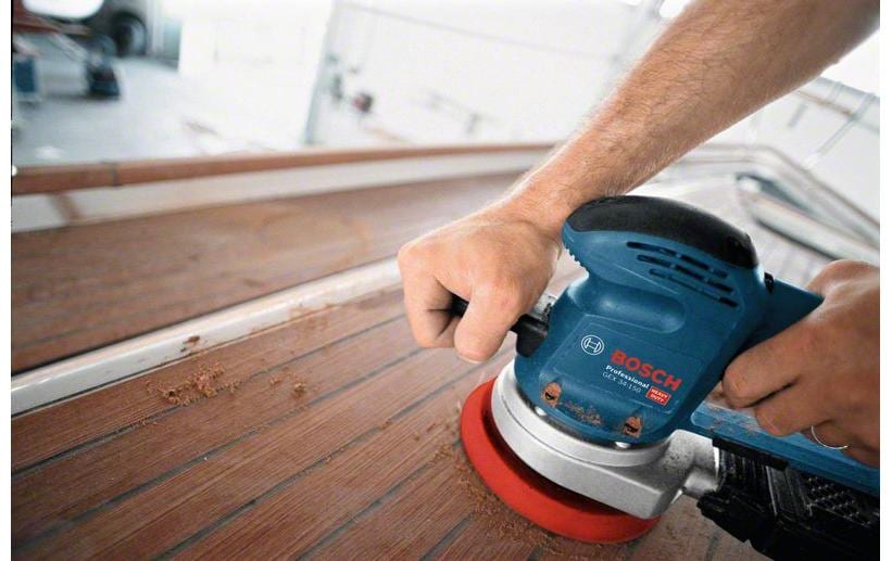 Bosch Professioneller Exzenterschleifer GEX 34-150 (C) – 340 W – Klettverschluss – Ø 150 mm