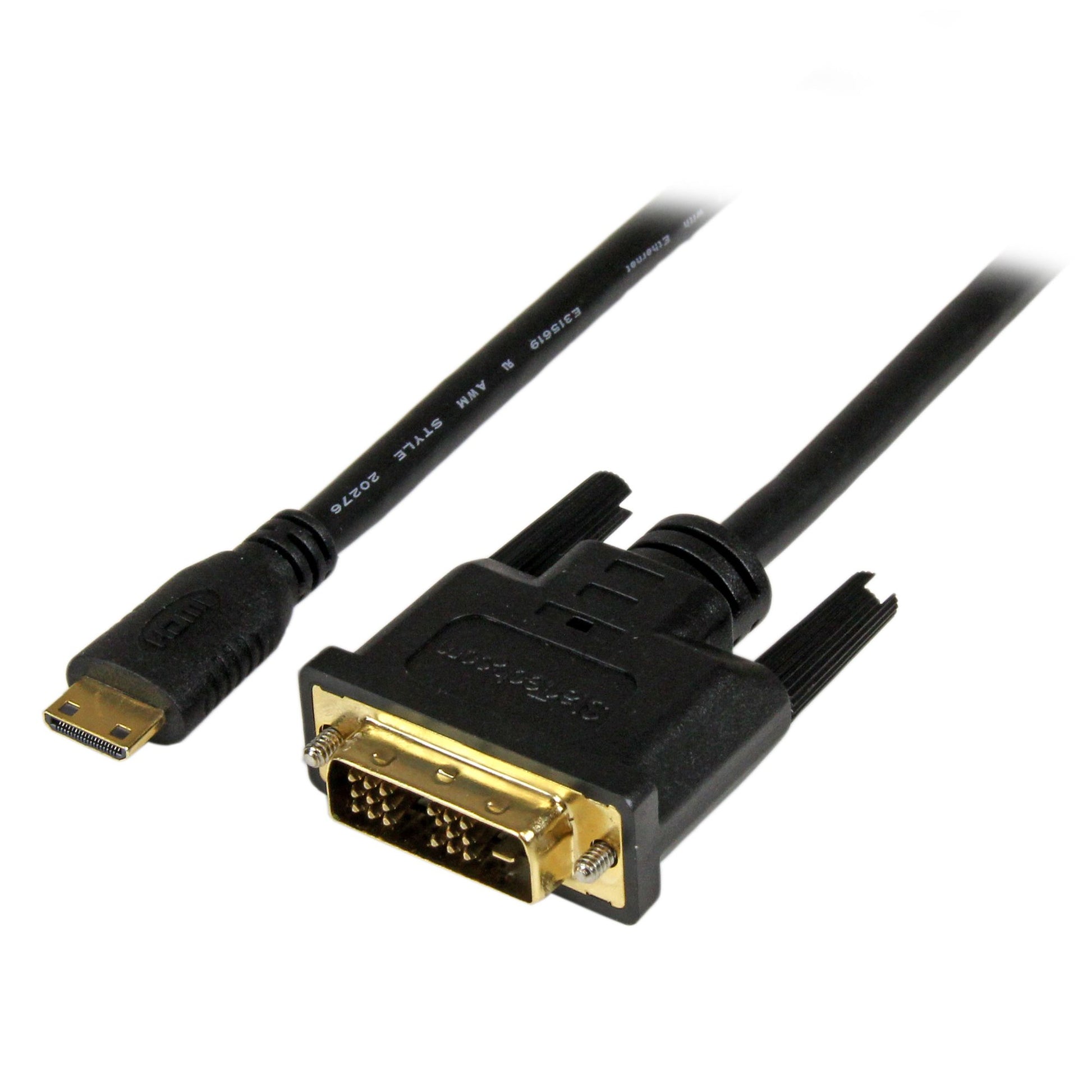 StarTech.com Mini-HDMI-zu-DVI-D-Kabel – 1920 × 1200 @ 60 Hz, 2 m, Schwarz