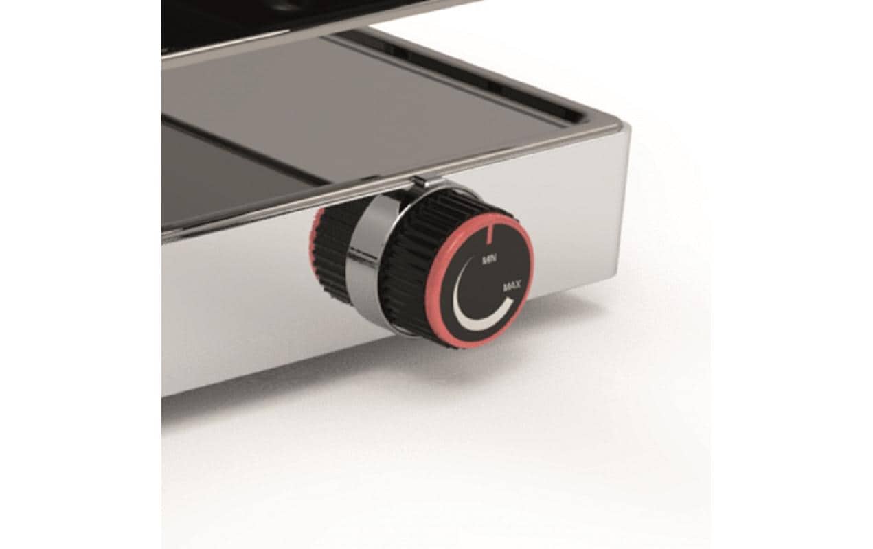 Koenig Raclette-Grill Elegance B02247 – 8 Personen, 1200 W, Grillplatte 41×20 cm – schwarz/edelstahl