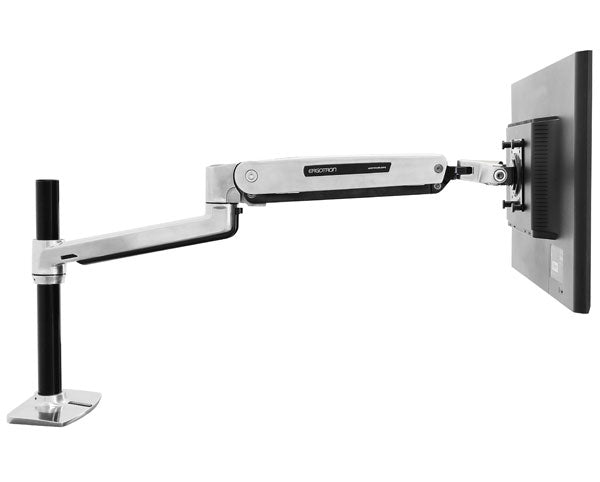 Ergotron LX Sit-Stand Tischhalterung – Monitorarm – bis 42", 3,2–11,3 kg, höhenverstellbar, silber