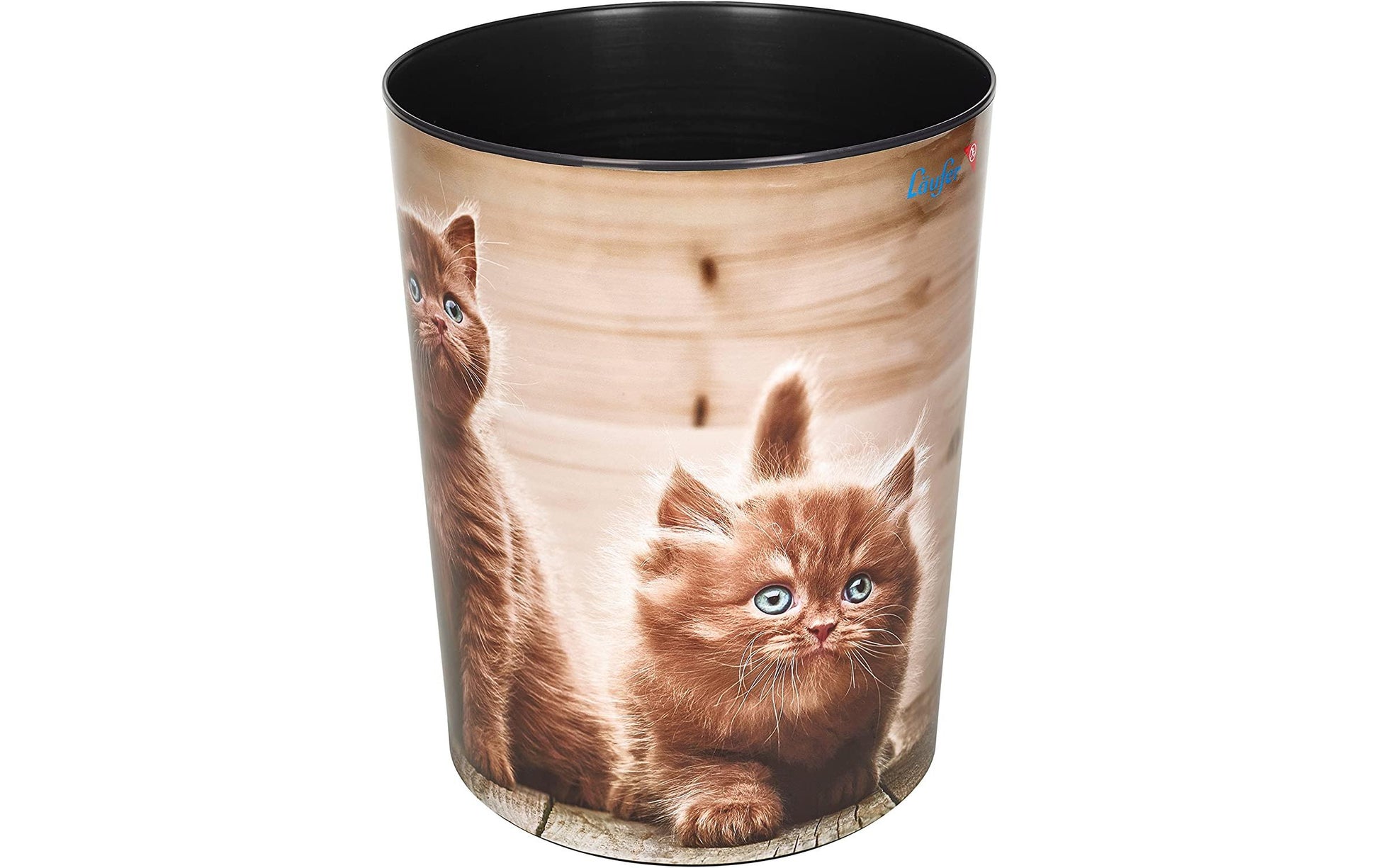 Laufer Papierkorb – 13 l – Kunststoff, mehrfarbig – Ø 245 × H 300 mm