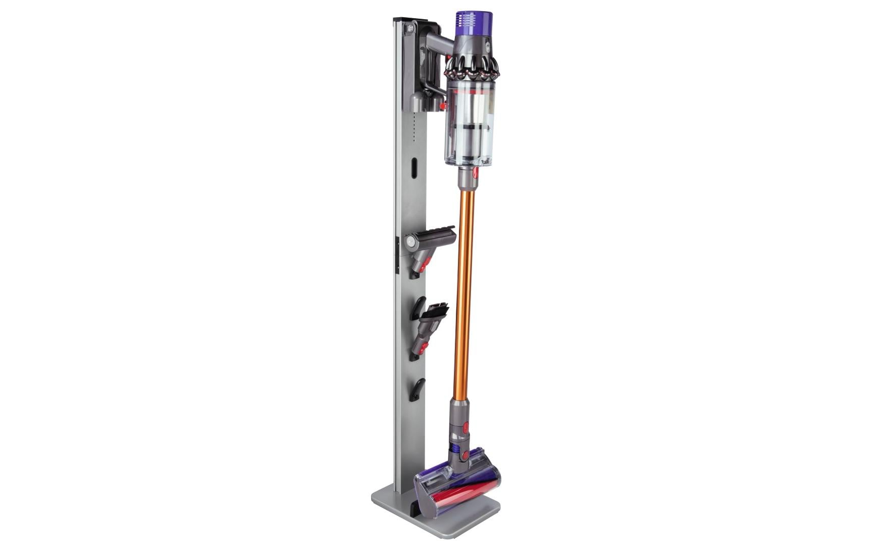 Xavax Zubehörhalter 00110235 – Standfuss – Aluminium, schwarz, für Stabstaubsauger – 22,0 × 29,5 × 128,0 cm