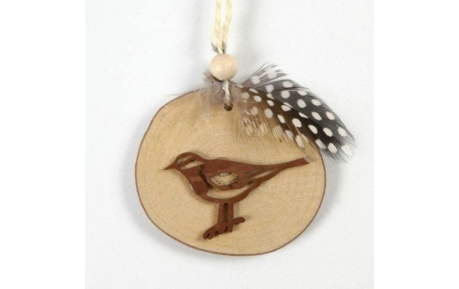 Creativ Company Holzrohling, Ahorn, rund, mit Loch, Ø 7 cm × 0,5 cm, 25 Stk.