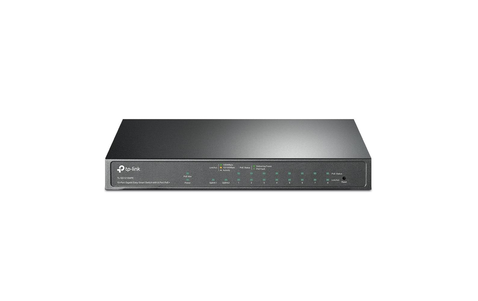 TP-Link TL-SG1210MPE – Managed Switch – 9×GbE, 1×SFP, L2, PoE+ 123 W