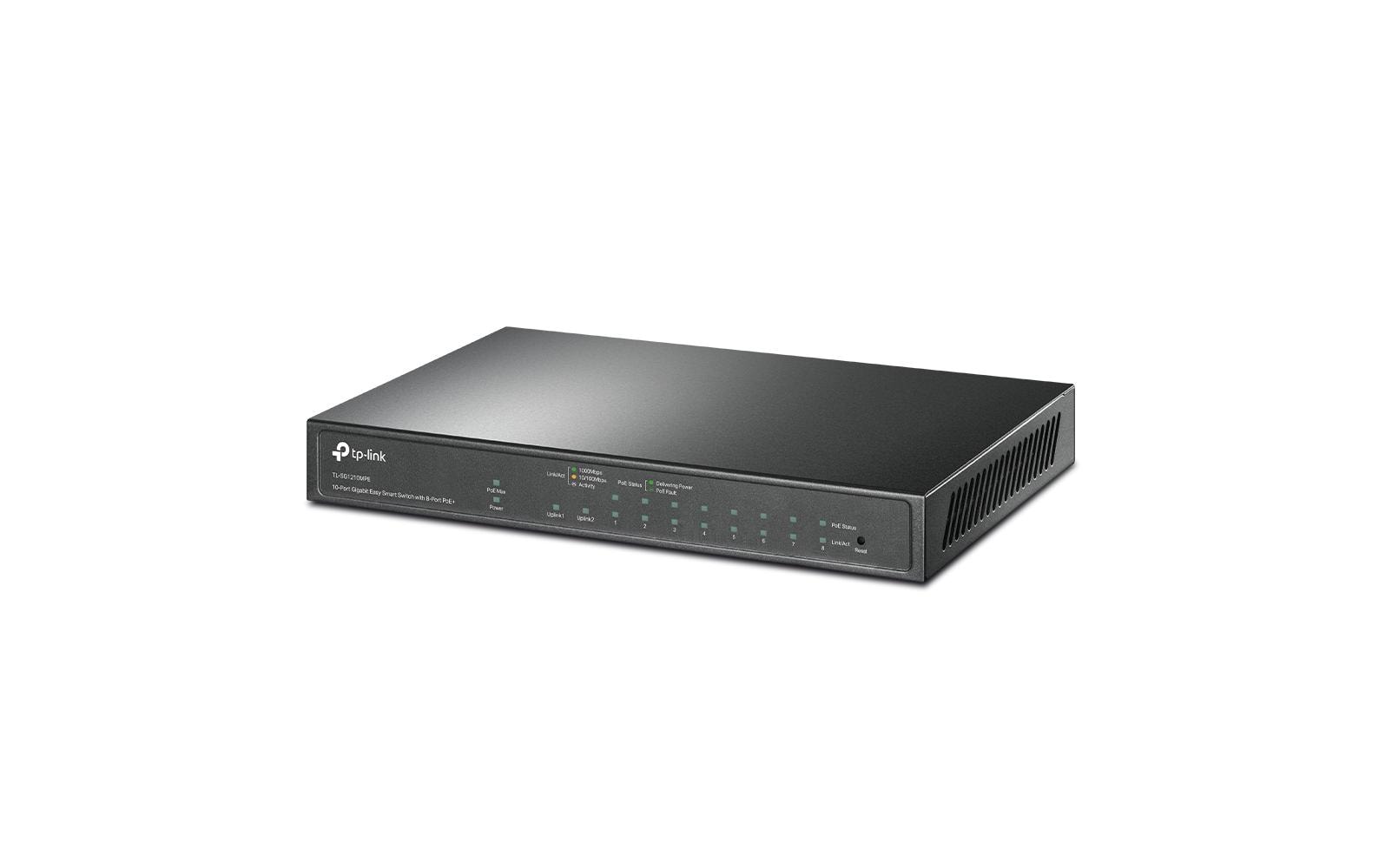 TP-Link TL-SG1210MPE – Managed Switch – 9×GbE, 1×SFP, L2, PoE+ 123 W