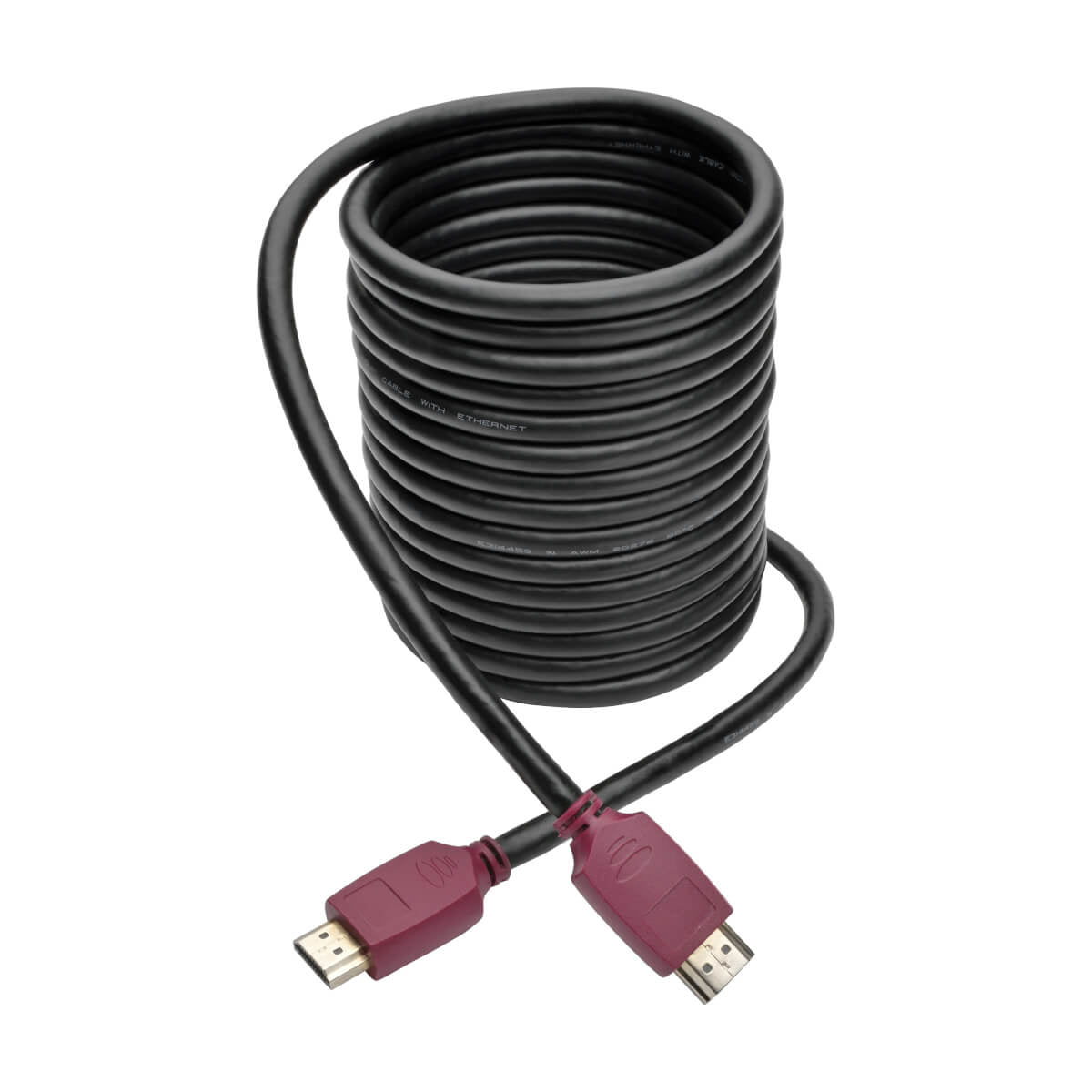 Tripp Lite HDMI Kabel (A–A, M–M) HDMI 2.0 4K 60 Hz – 4,6 m – Ethernet – Burgund