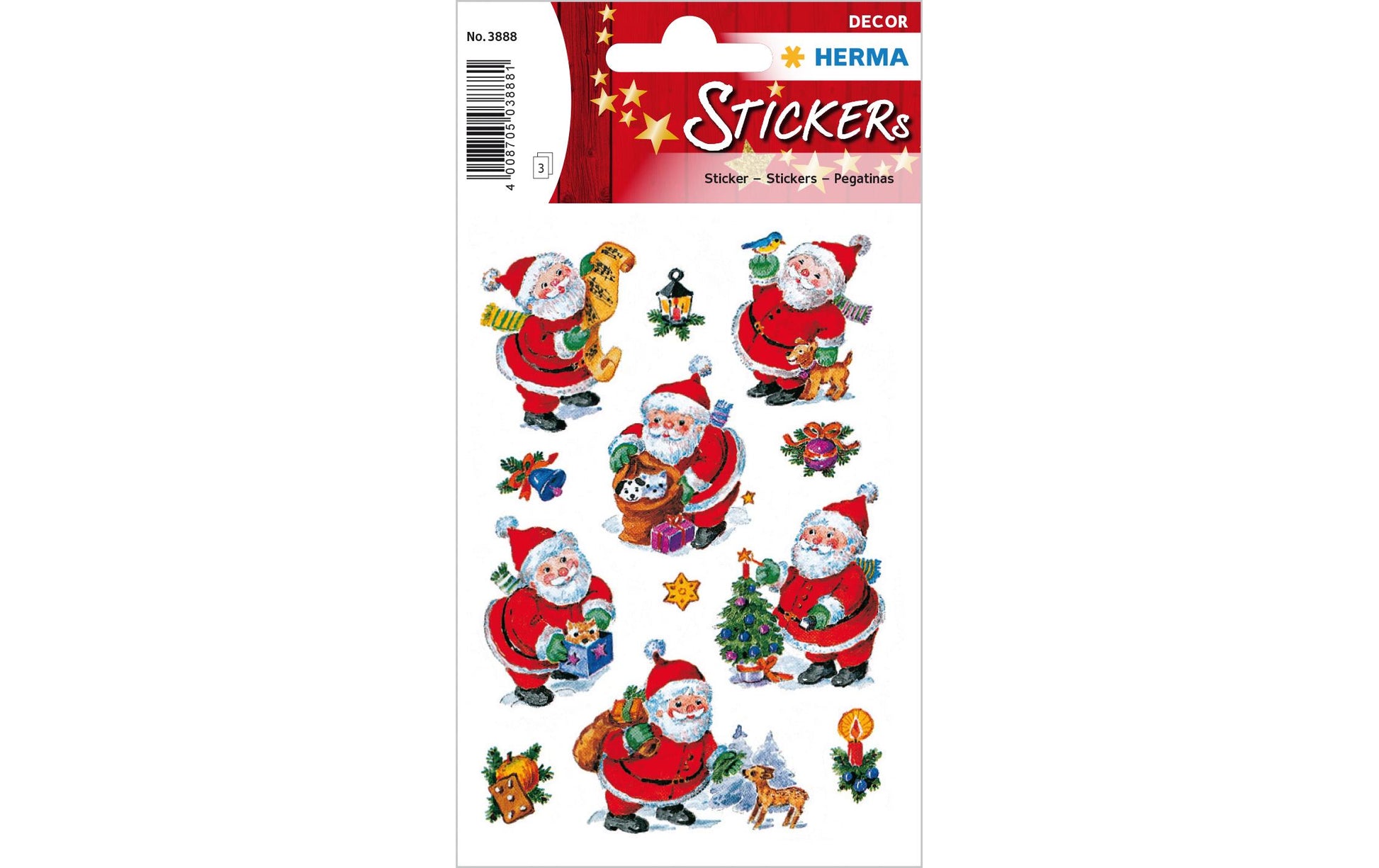 HERMA Geschenketiketten – Samichlaus – 36 Etiketten – permanent, Papier – Bogen 84 × 120 mm