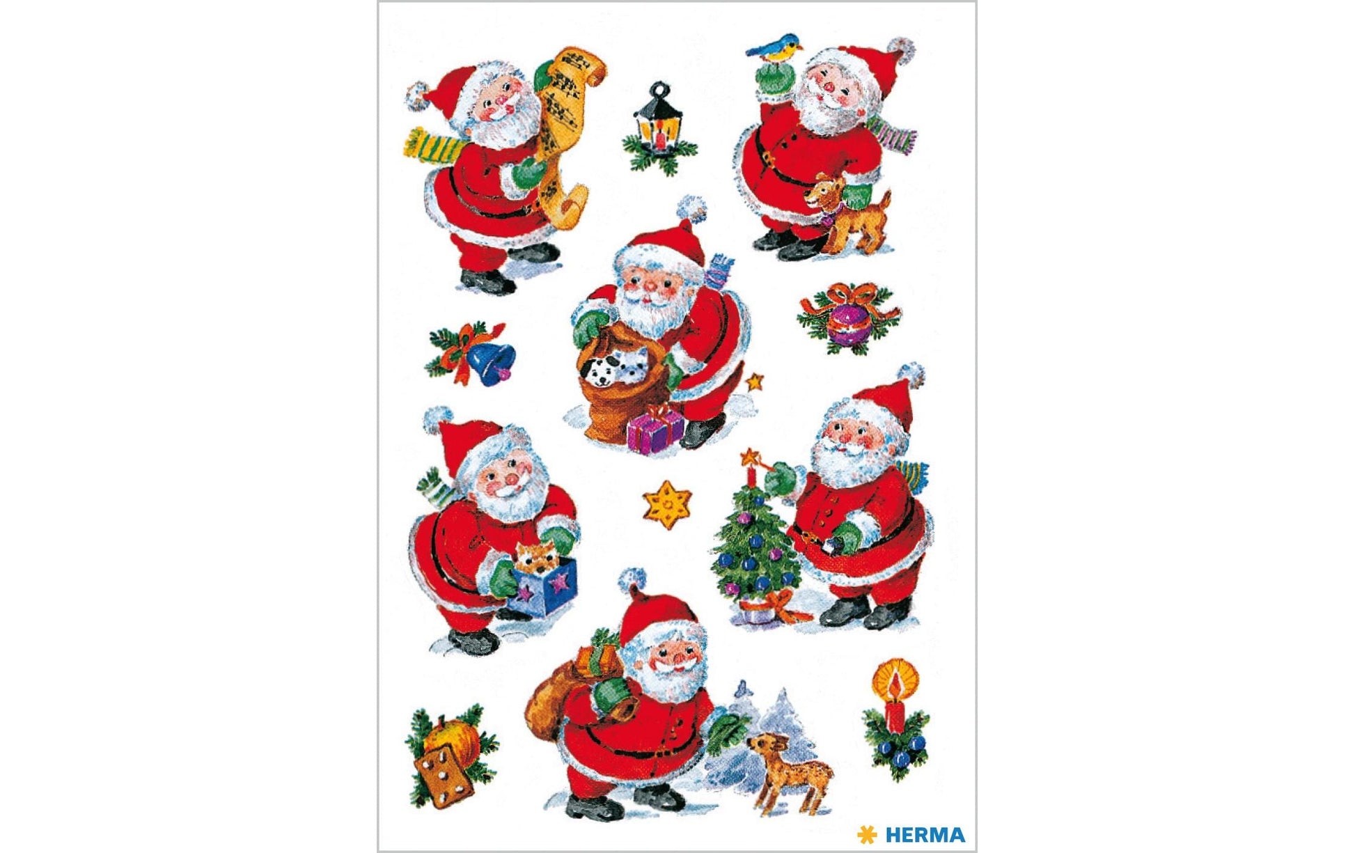HERMA Geschenketiketten – Samichlaus – 36 Etiketten – permanent, Papier – Bogen 84 × 120 mm