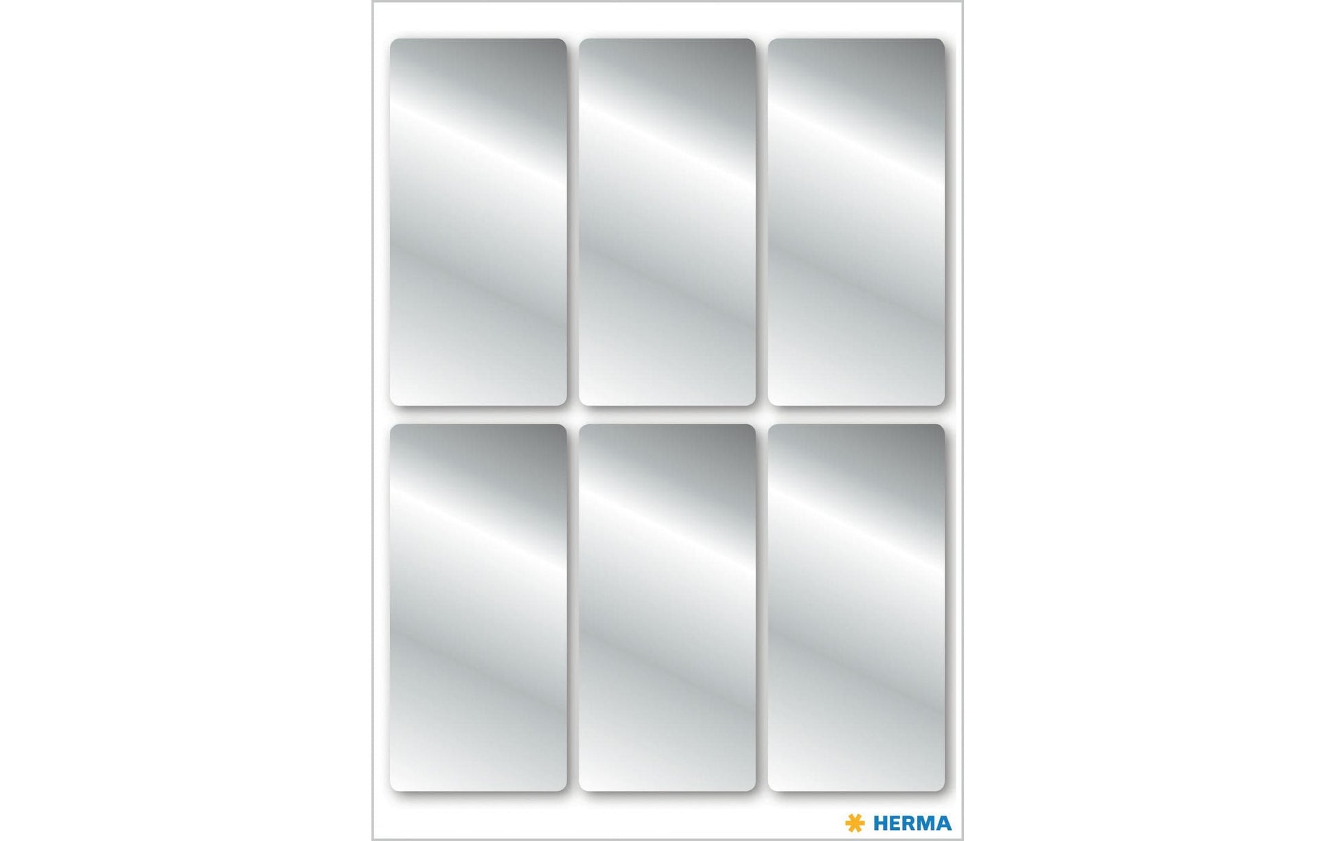 HERMA Schmucketiketten – 18 Stück – permanent – silber – 26 × 54 mm