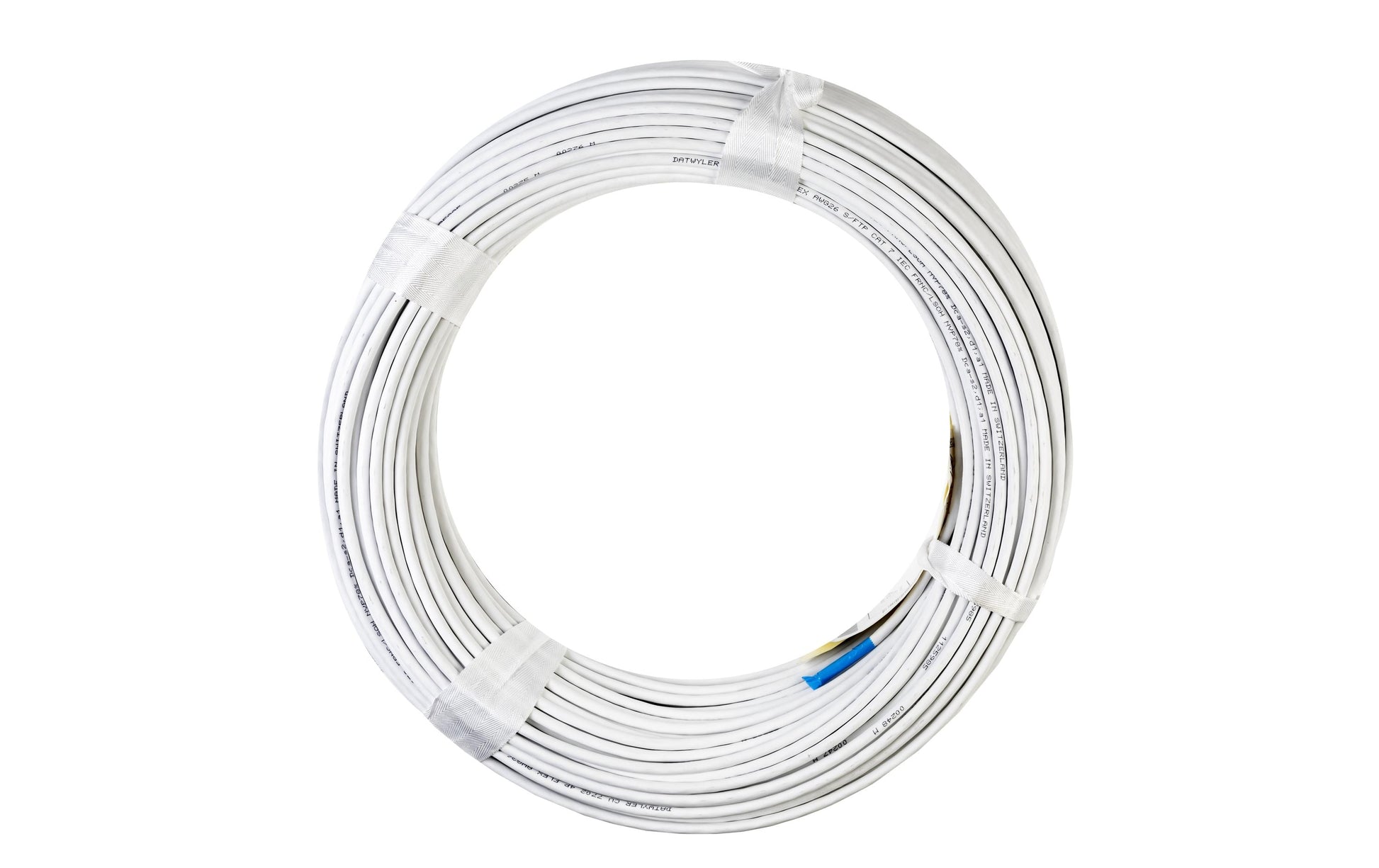 Dätwyler it infra Dätwyler CU 7702 4P Flex TC Patchkabel – PoE+, 100 m, Weiss, S/FTP, halogenfrei