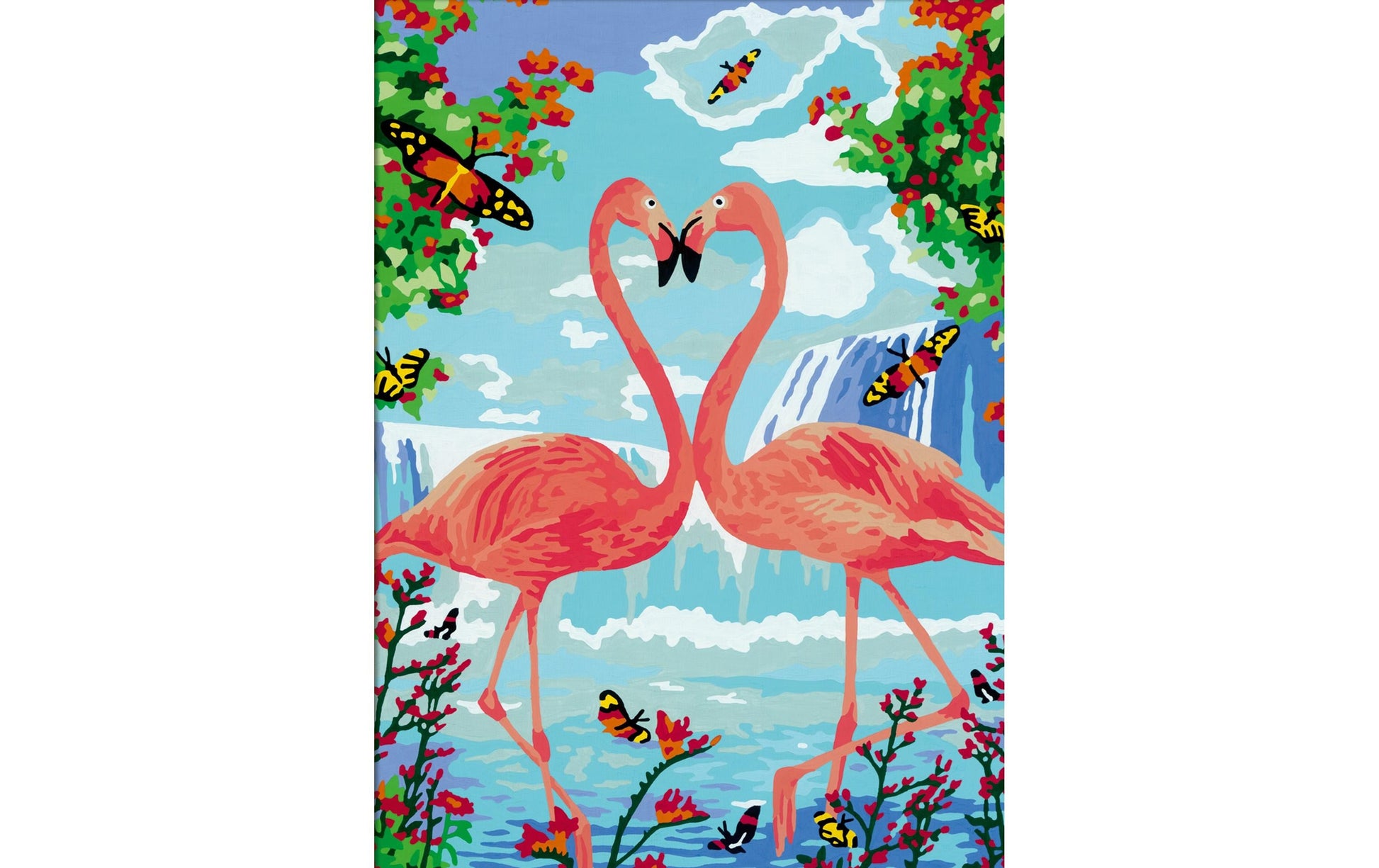 Ravensburger Serie C – Malen-nach-Zahlen-Set – Flamingo Love – ab 12 Jahren