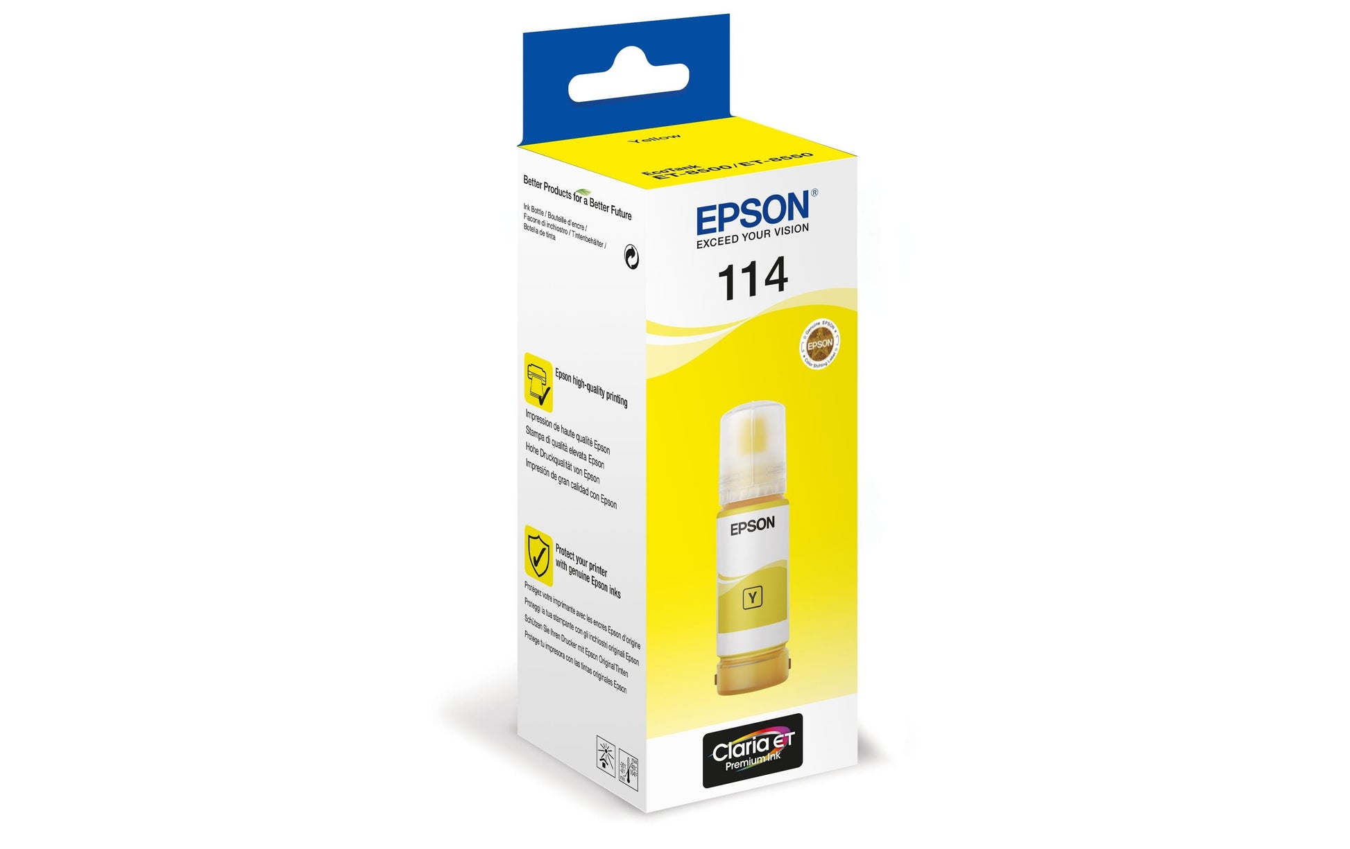 Epson Tintenpatrone 114, Gelb, 6'200 Seiten – für Tintenstrahldrucker und Multifunktionsgeräte