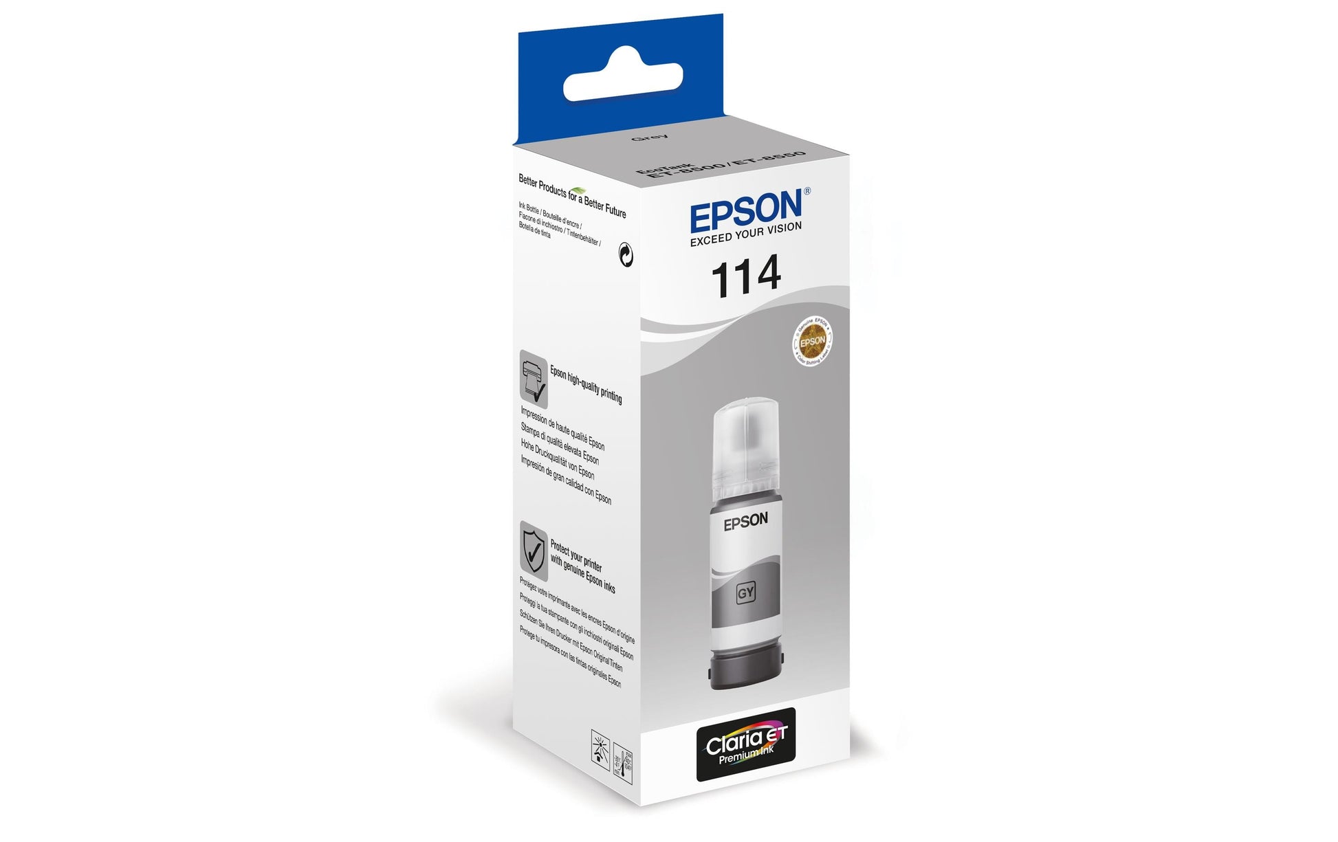 Epson Tintenpatrone 114, Grau, 6'200 Seiten – für Inkjetdrucker/Multifunktionsgeräte