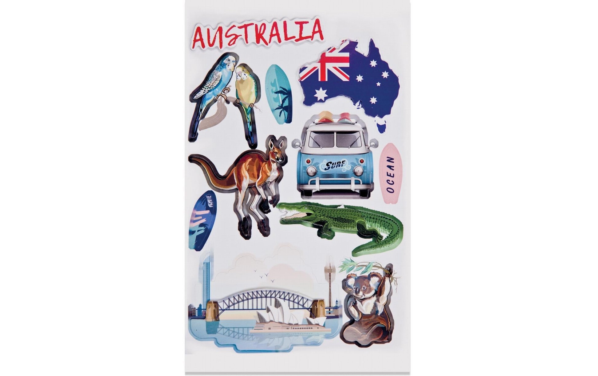 HobbyFun Sticker, Sehenswürdigkeit, mehrfarbig, 1 Stk, 11 × 17 cm
