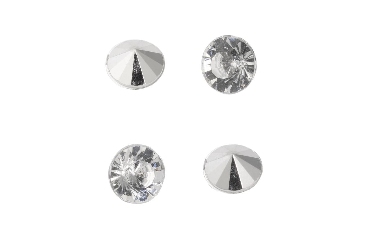 HobbyFun Streuteile, Diamant, Kunststoff, transparent, 1 cm, 120 Stk