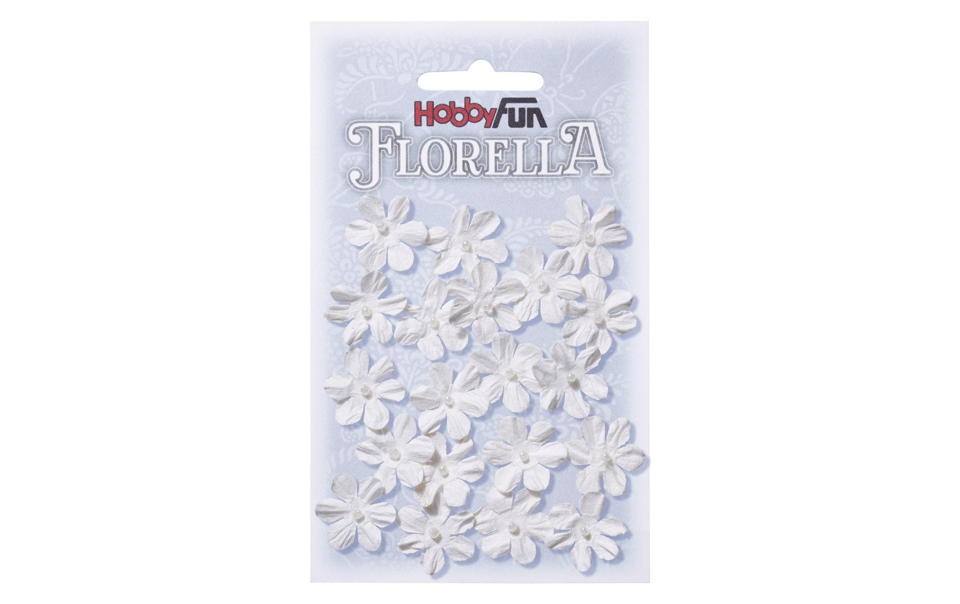 HobbyFun Streuteile, Blume, weiss, 20 Stk
