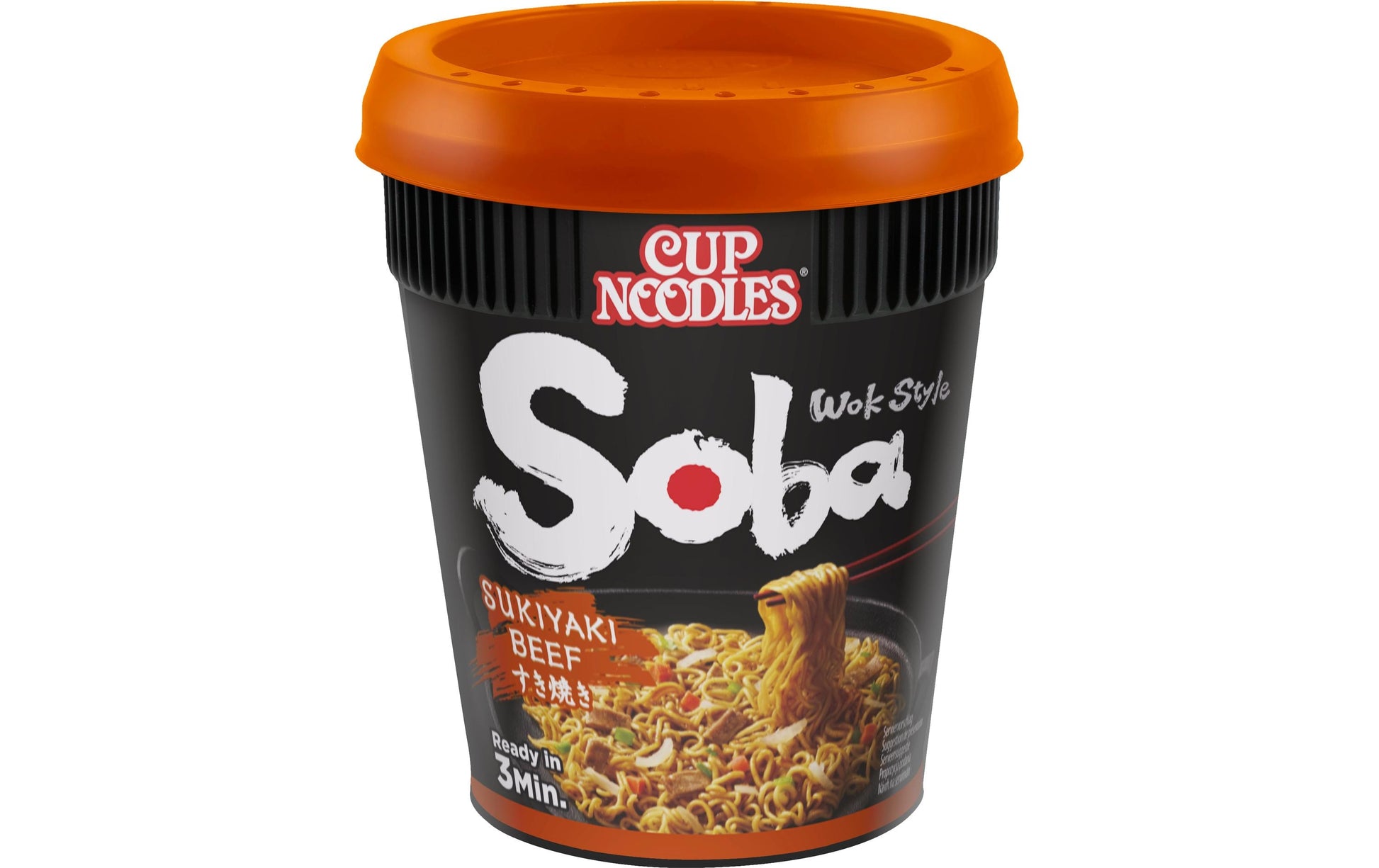 Nissin Soba Instantnudeln Sukiyaki Rind Becher – 89 g