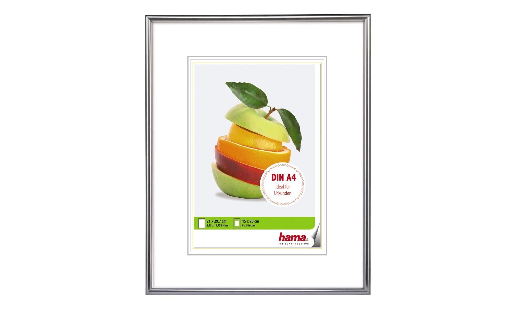 Hama Bilderrahmen – für 15 × 20 cm – Kunststoff, silber