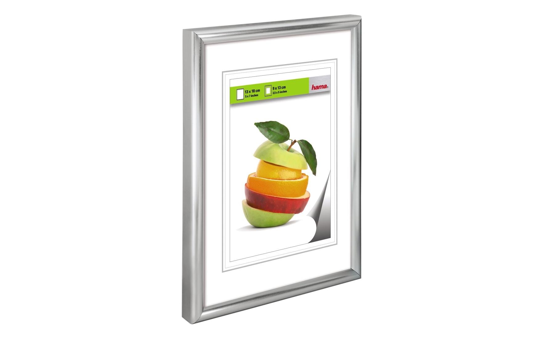 Hama Bilderrahmen – für 28 × 35 cm – Kunststoff, silber