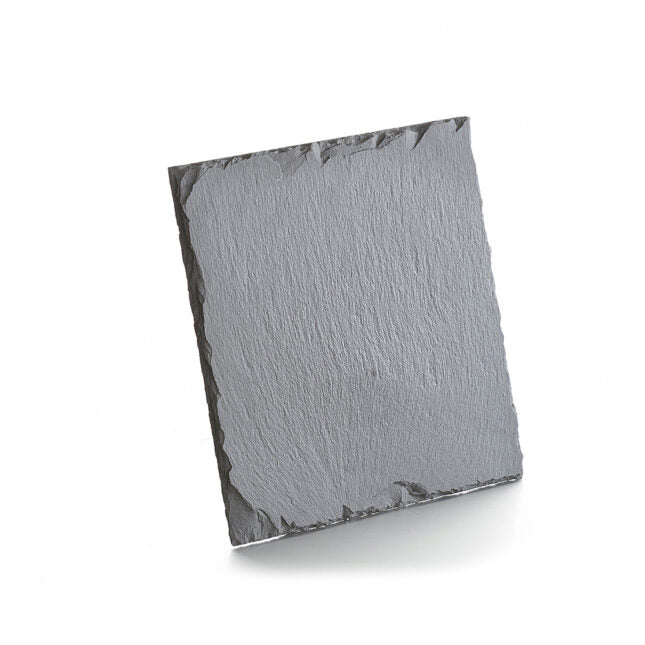 Balthasar Platte – 20 × 20 × 5 cm, Naturschiefer, Schwarz