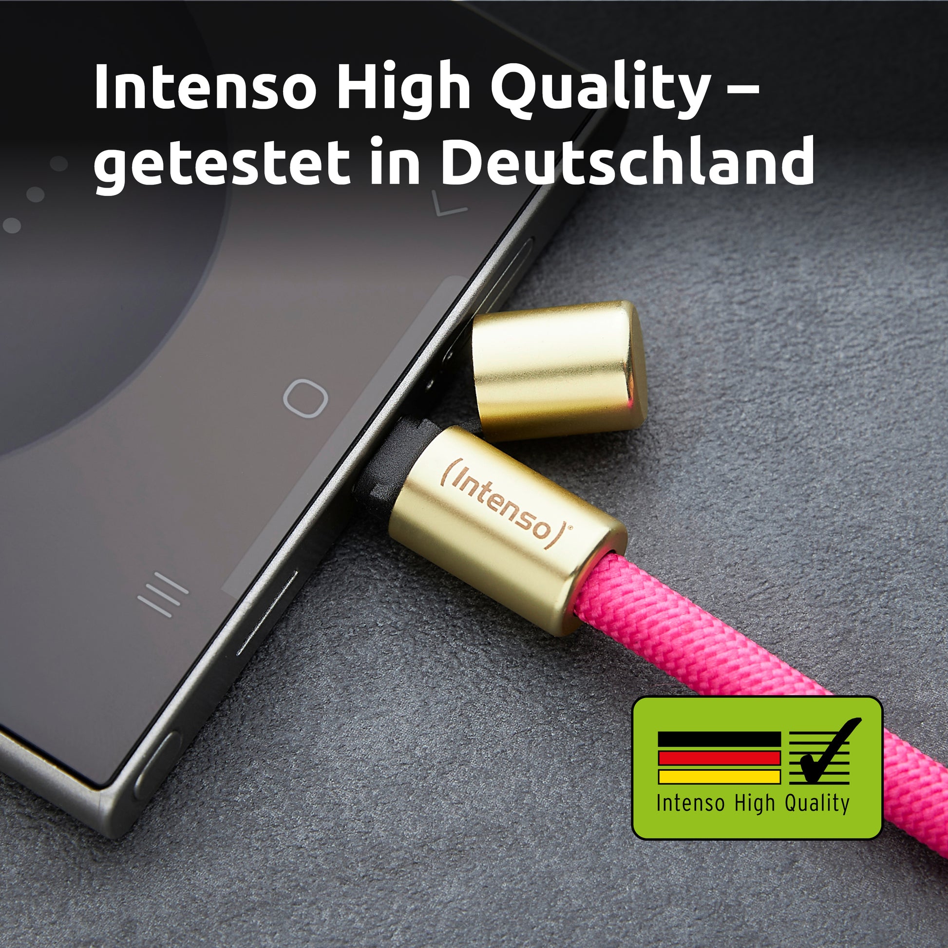 Intenso Kabel – USB-C auf USB-C 1,65 m, PD 60 W, Schlüsselanhänger – für USB-C Geräte