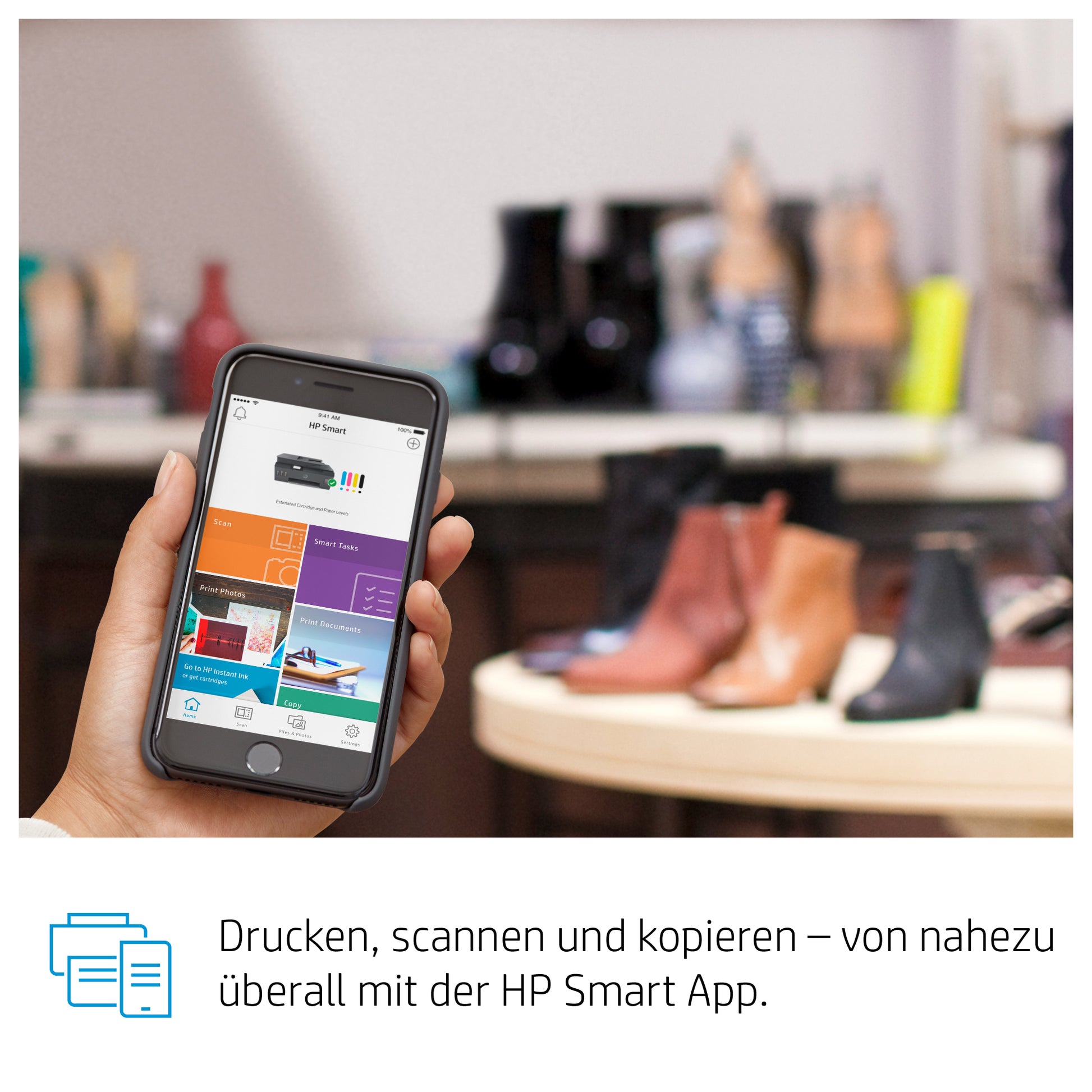 HP Smart Tank Plus 570 Wireless – Farbiger Tintenstrahl-MFP A4, 3-in-1 – USB/WLAN – Duplex, ADF – 11 ppm S/W