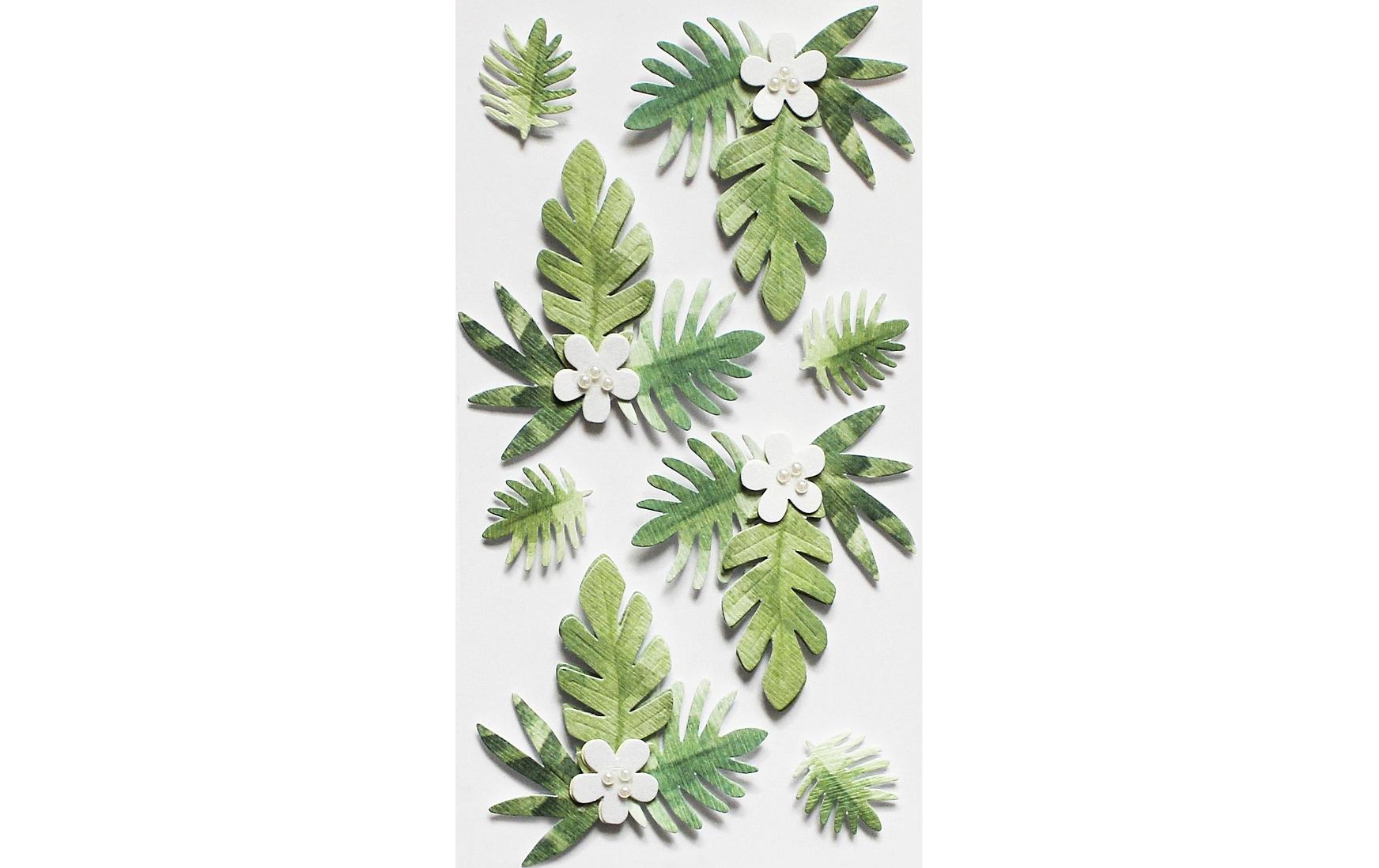 Artoz Sticker – 6,5 × 15,5 cm, Palmenblätter, Hellgrün – 1 Bogen