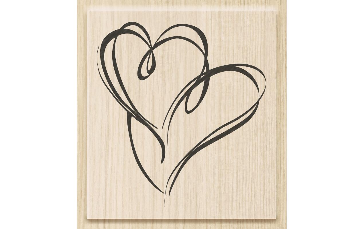 HEYDA Motivstempel – Herz – Holz – 54 × 59 mm
