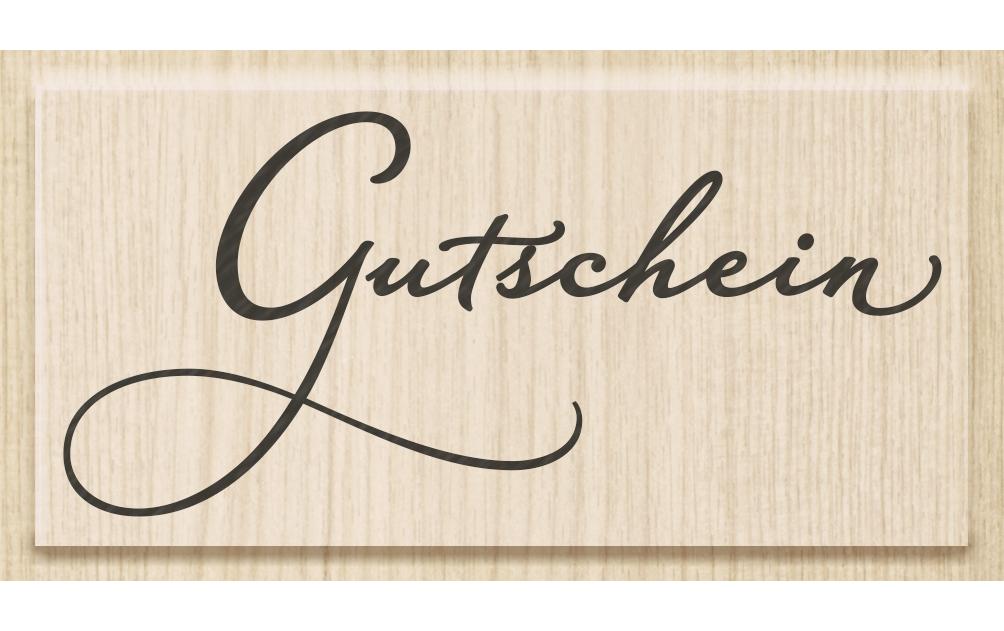 HEYDA Motivstempel – Gutschein – Holz – 75 × 35 mm