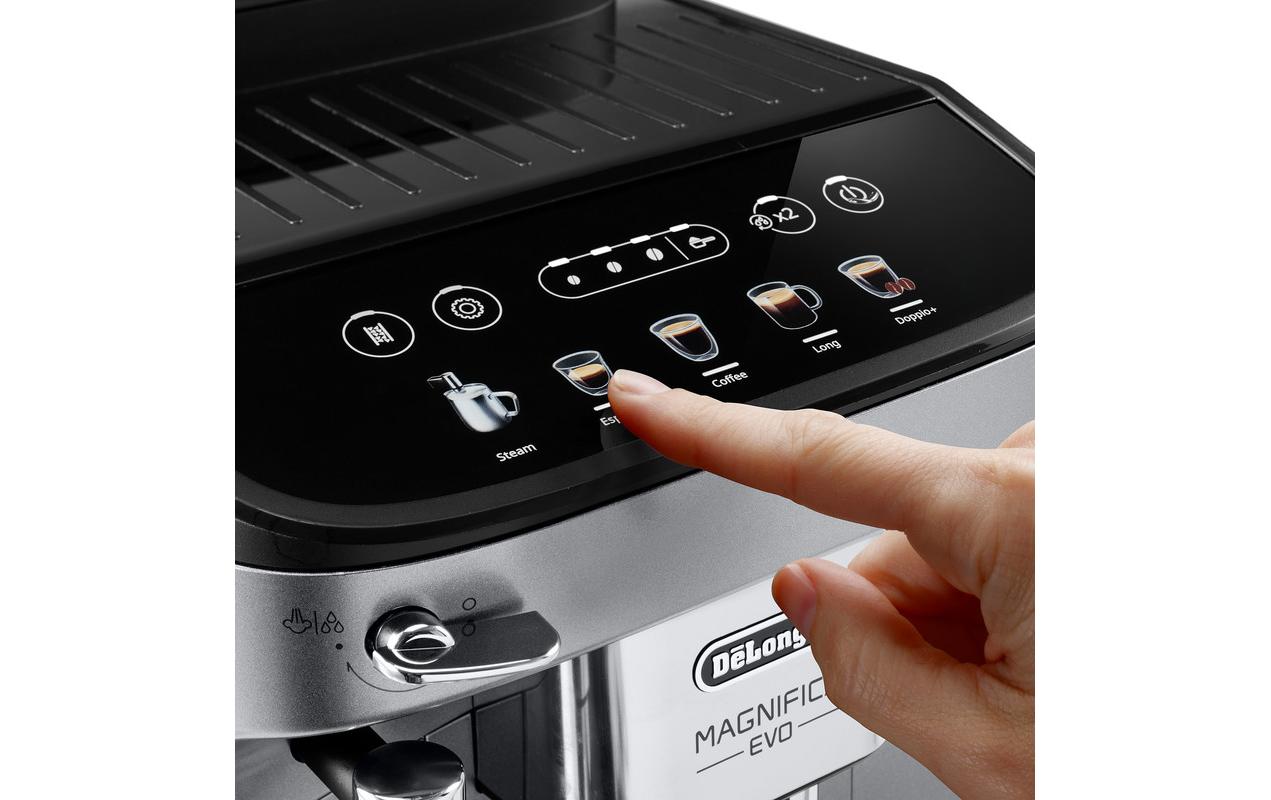 De’Longhi Magnifica Evo Kaffeevollautomat – 15 bar, 1,8 l, 250 g, Silber