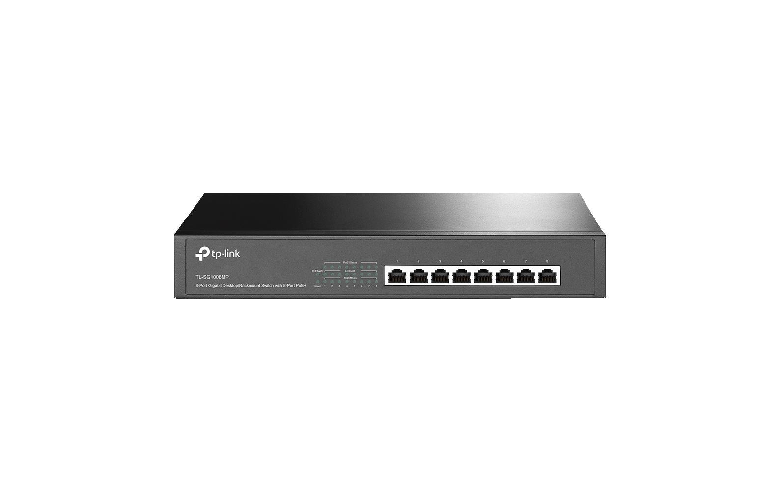TP-Link TL-SG1008MP – Switch – 8×GbE, PoE+ 126 W, 1U