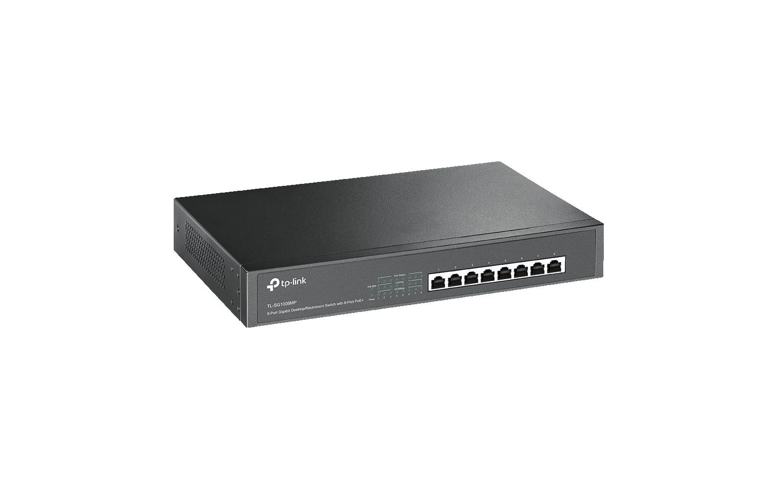 TP-Link TL-SG1008MP – Switch – 8×GbE, PoE+ 126 W, 1U