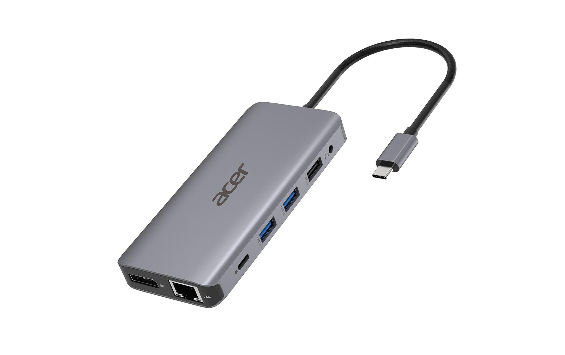 Acer Dockingstation – USB-C, 1× DP, 2× HDMI, 2× USB-A, 100 W PD, GbE, SD/microSD, 3,5 mm Audio