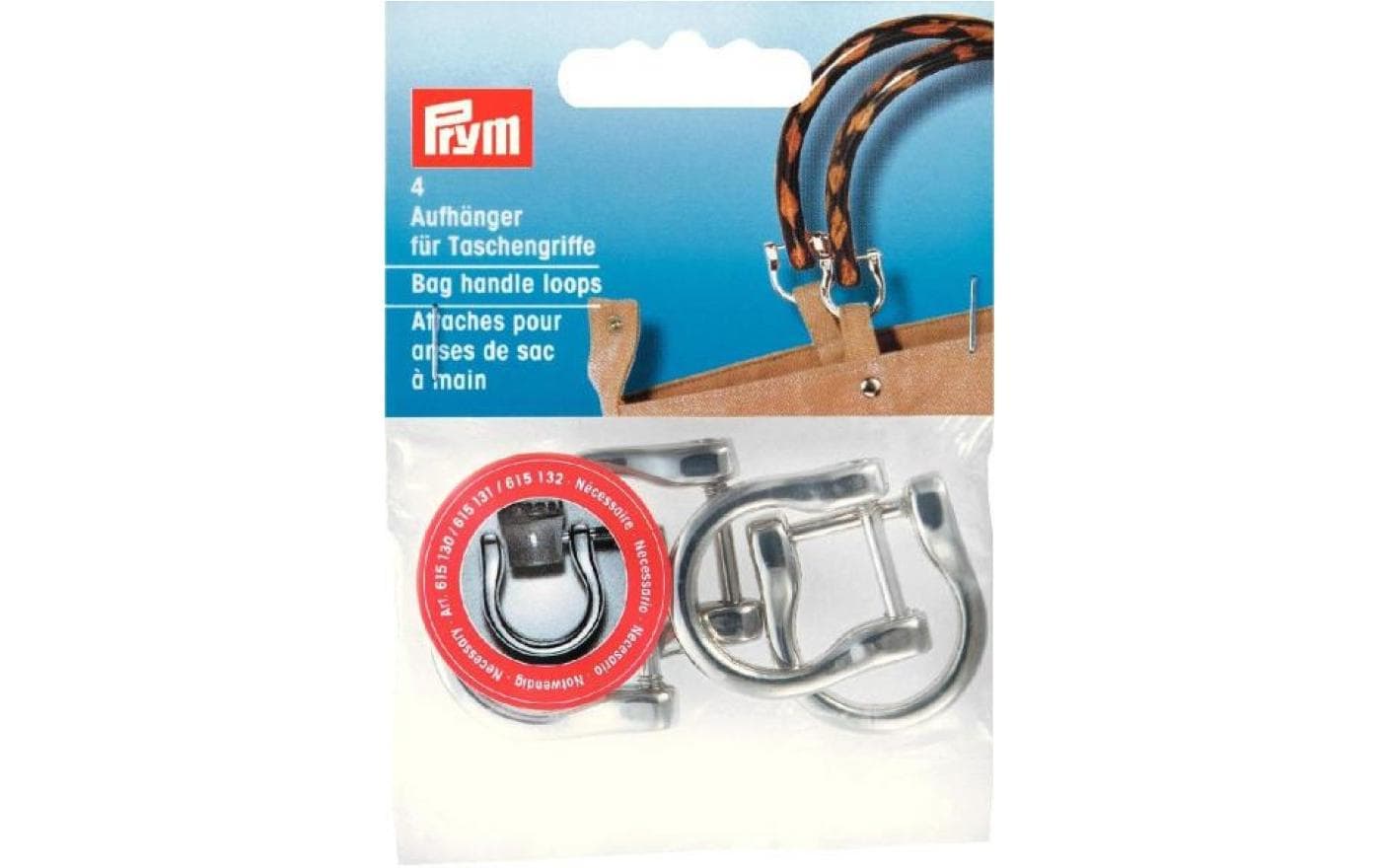 Prym Taschengriff Aufhänger – Metall, Silber, 1 Stück