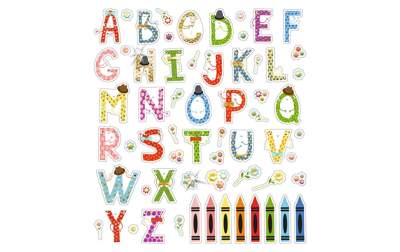 URSUS Glitzer Sticker – 15 × 16,5 cm, mehrfarbig, Tiermuster, glänzend – 1 Bogen
