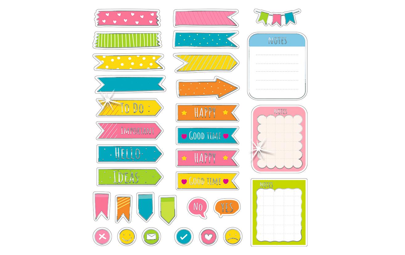 URSUS Sticker, Fun Motiv 05, Glitzer, Mehrfarbig, 15 × 16,5 cm